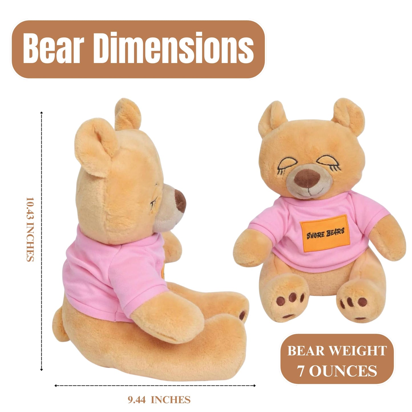 Teddy Bear Stuffed Animal - Soft Stuffed Bear Plush - 10.23” Teddy Bear for Baby & Adults – Cute Stuffed Animal Plush Toy for Every Event & Also for Insomnia Relief & Emotional Wellness