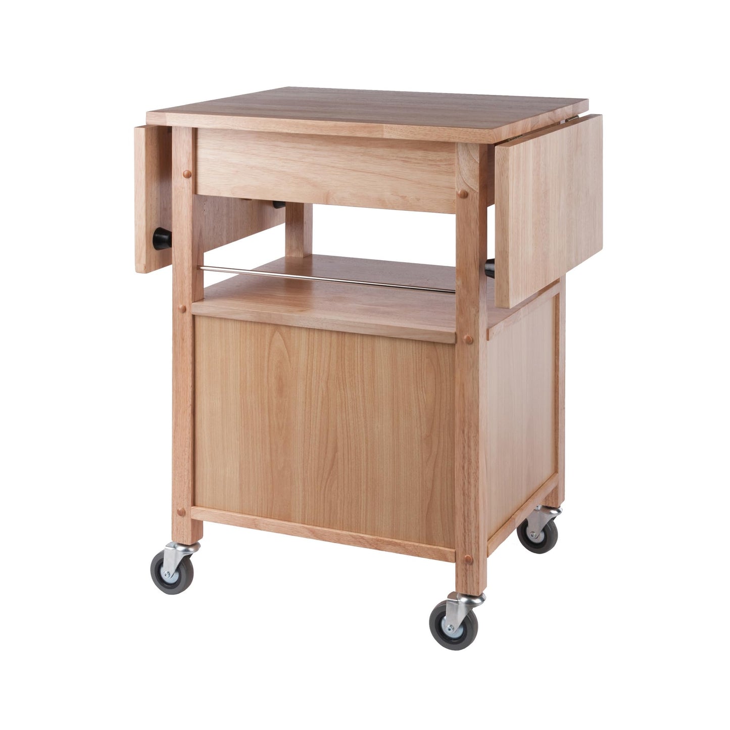 Winsome Wood/Veneer Mobile Kitchen Cart with Lockable Wheels, Beech (84920)