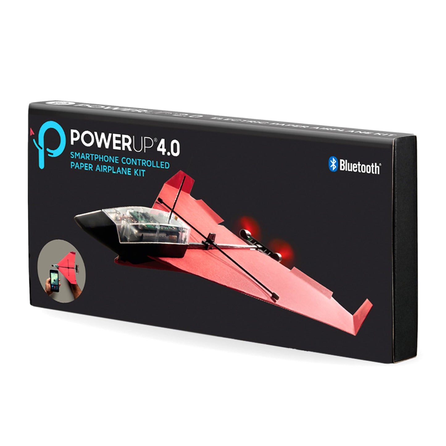 POWERUP 4.0 The Next-Generation Smartphone Controlled Paper Airplane Kit, RC Controlled. Easy to Fly with Autopilot & Gyro Stabilizer. for Hobbyists, Pilots, Tinkerers.