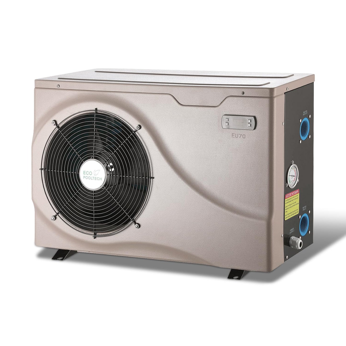 ECOPOOLTECH 20000BTU Electric Swimming Pool Heat Pump, Plug-in Pool Heater for Above Ground and Inground Pools, Smart Control No Timer Need, Heating and Cooling Pool Warmer, 120V