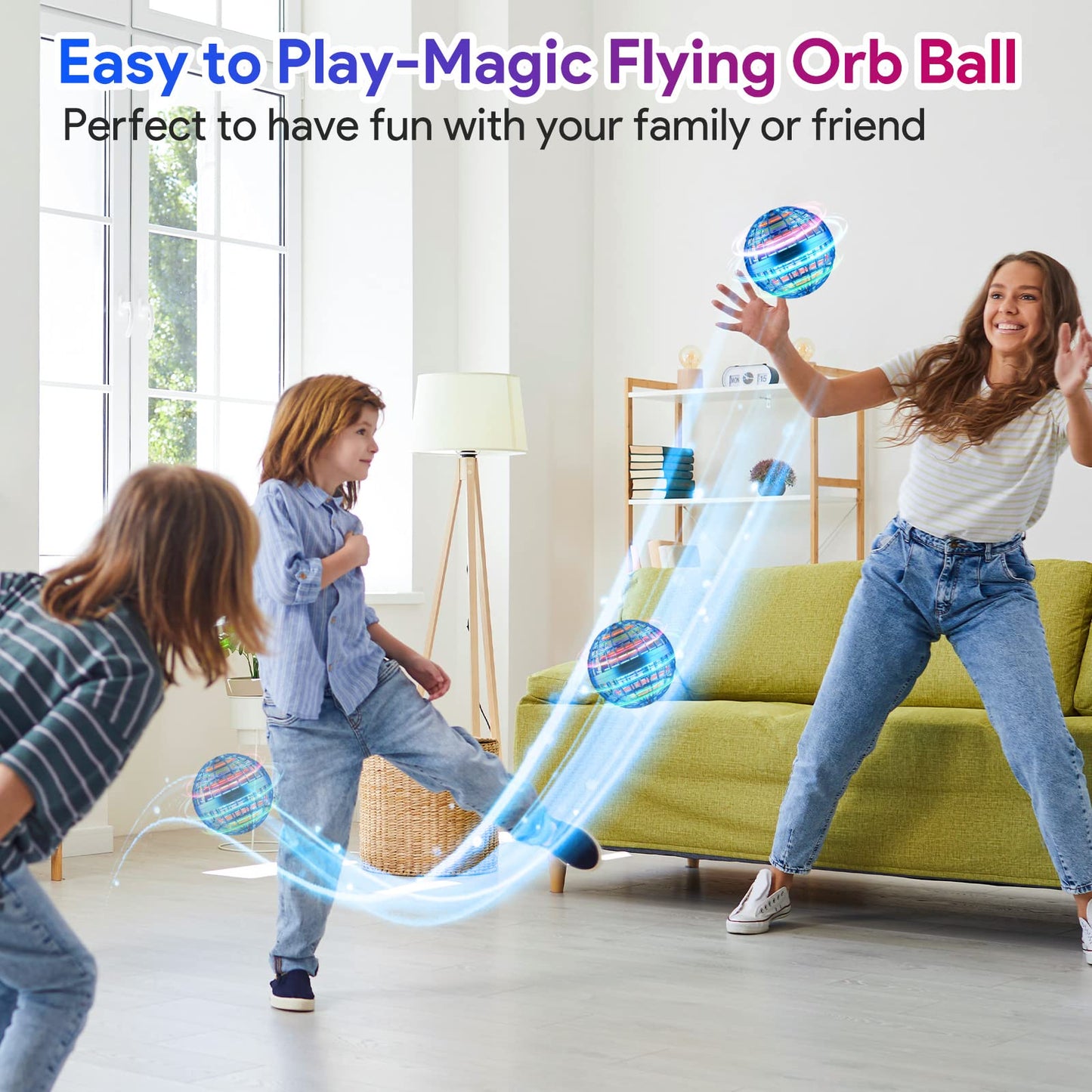 ENJSD 2025 Flying Orb Ball, Boomerang Hover Space Ball Flying Spinner, Orb Drone Orbit, Cool Toys Kids for 6 7 8 9 10+ Year Old Boys Girls Teens, Indoor Outdoor Toys