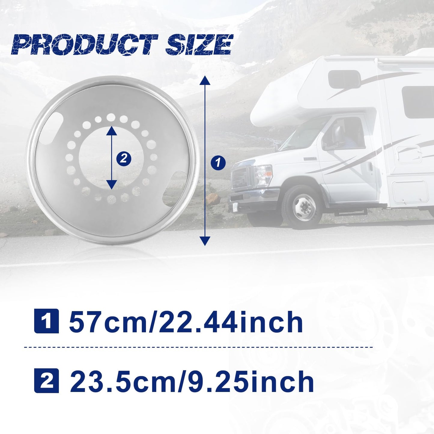 Orceed 600-640 2Pcs of Steer Auto Wheel Balancer Fit for Heavy Duty Trucks/Bus/Motorhome 22.5" Wheel