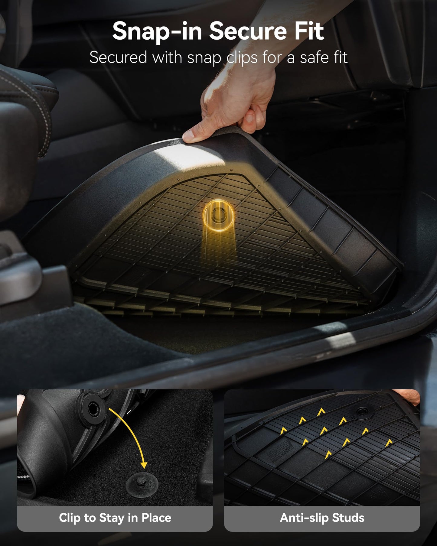 3W Floor Mats Custom Fit for BMW X5 (F15) 2014-2018 / BMW X6 (F16) 2015-2019, All Weather TPE Floor Liner 1st & 2nd Row Accessories Car Mats
