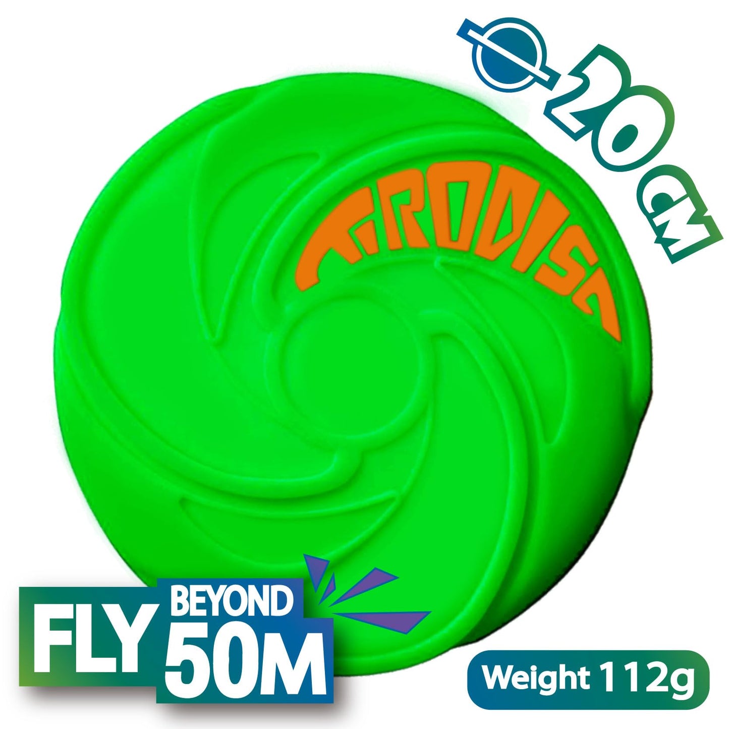 AMAZING TOYZ Tirodisc Foldable Green Frisbee for Kids & Adults, 20cm Soft Silicone Flying Disc - Portable Pocket-Sized Outdoor Waterproof Toy for Beach, Park, Pool Games | Easy Clean & Safe Catch