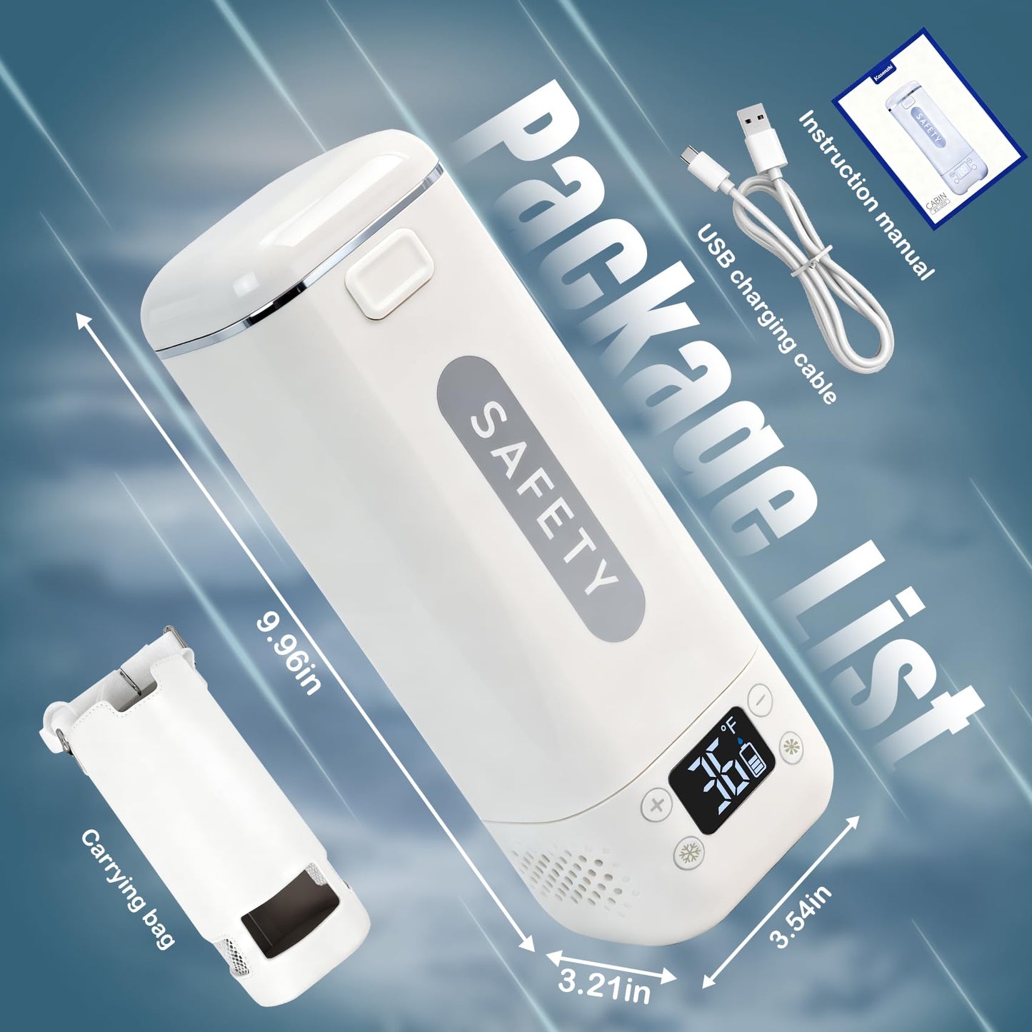 Rechargeable Insulin TSA Approved Cooler, Electric Portable Medication Cooler with USB Charging,1–6 Pens Keeps at 35–68°F
