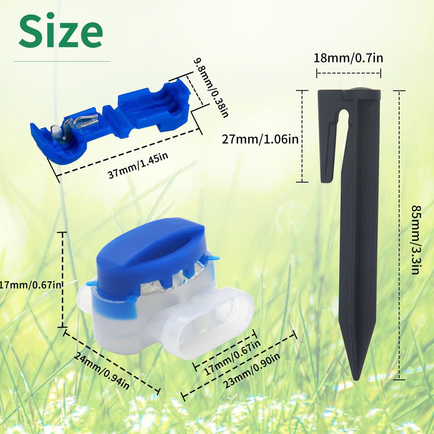 Multisland Universal 1500FT Robotic Mower Boundary Wire Automatic Lawnmower Perimeter Wire and 20FT Robotic Lawnmower Boundary Wire Splice Kit