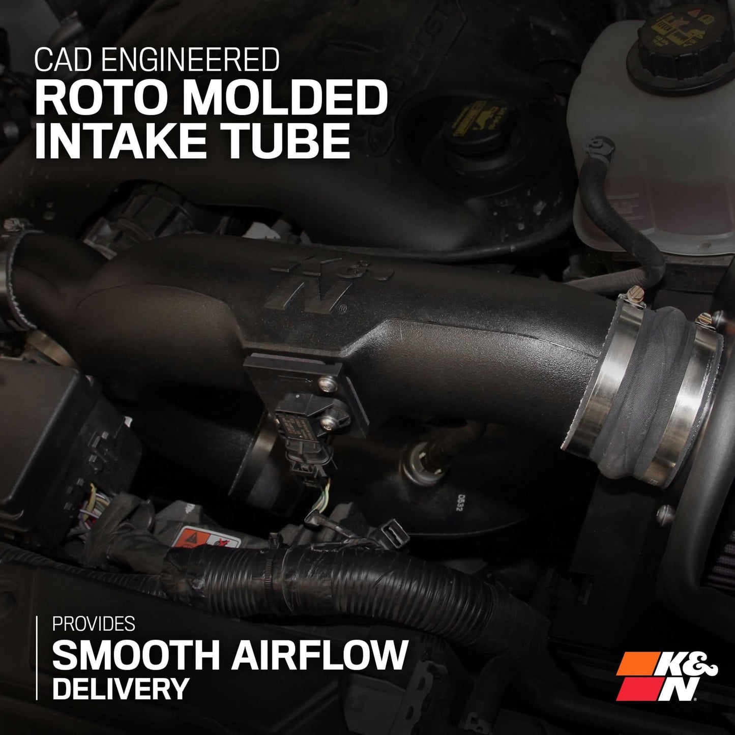 K&N Cold Air Intake System: High-Flow Air Filter, Increase Performance & Towing: Compatible with 2011-2014 FORD: F150, 57-2583