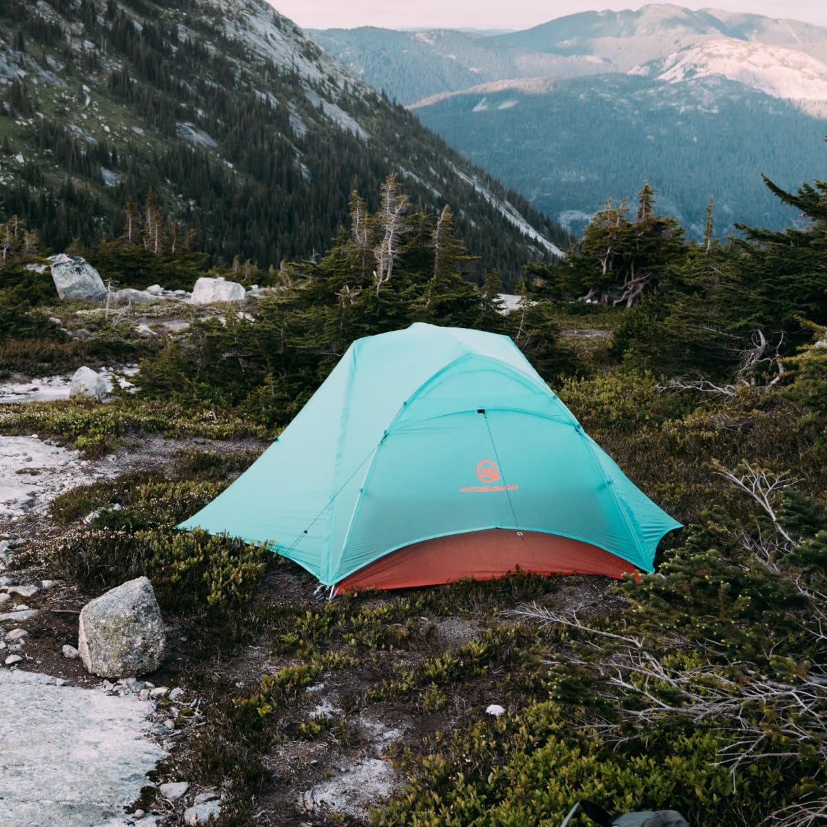 WindQuester Horizon Lite 2 Ultralight 2-Person Backpacking Tent – Freestanding, 3-Season, Waterproof Double-Door Design – Seafoam Blue