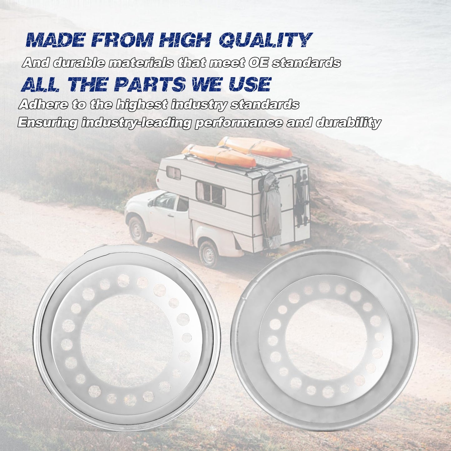 Orceed 800-822 Steer Auto Wheel Balancer 2PCS Aluminum Fit for 22.5-24.5" Wheel, Automatic Steer Wheel Balancers for Heavy Duty Semi Trucks 800822