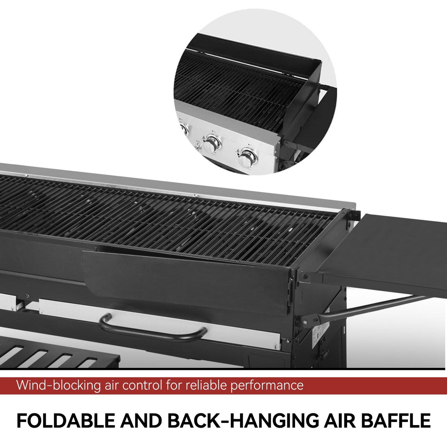 Royal Gourmet Event 8-Burner BBQ Propane Gas Grill with Cover, Picnic or Camping Outdoor