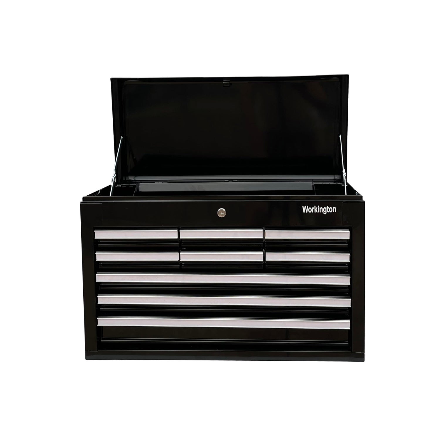 Workington Professional Industrial Portable Metal Tool Chest with 9 Drawers, 26" 9-Drawer Tool Chest Cabinet with Ball Bearing Drawer Slides, Steel Tool Storage Box Organizer 4016 Black