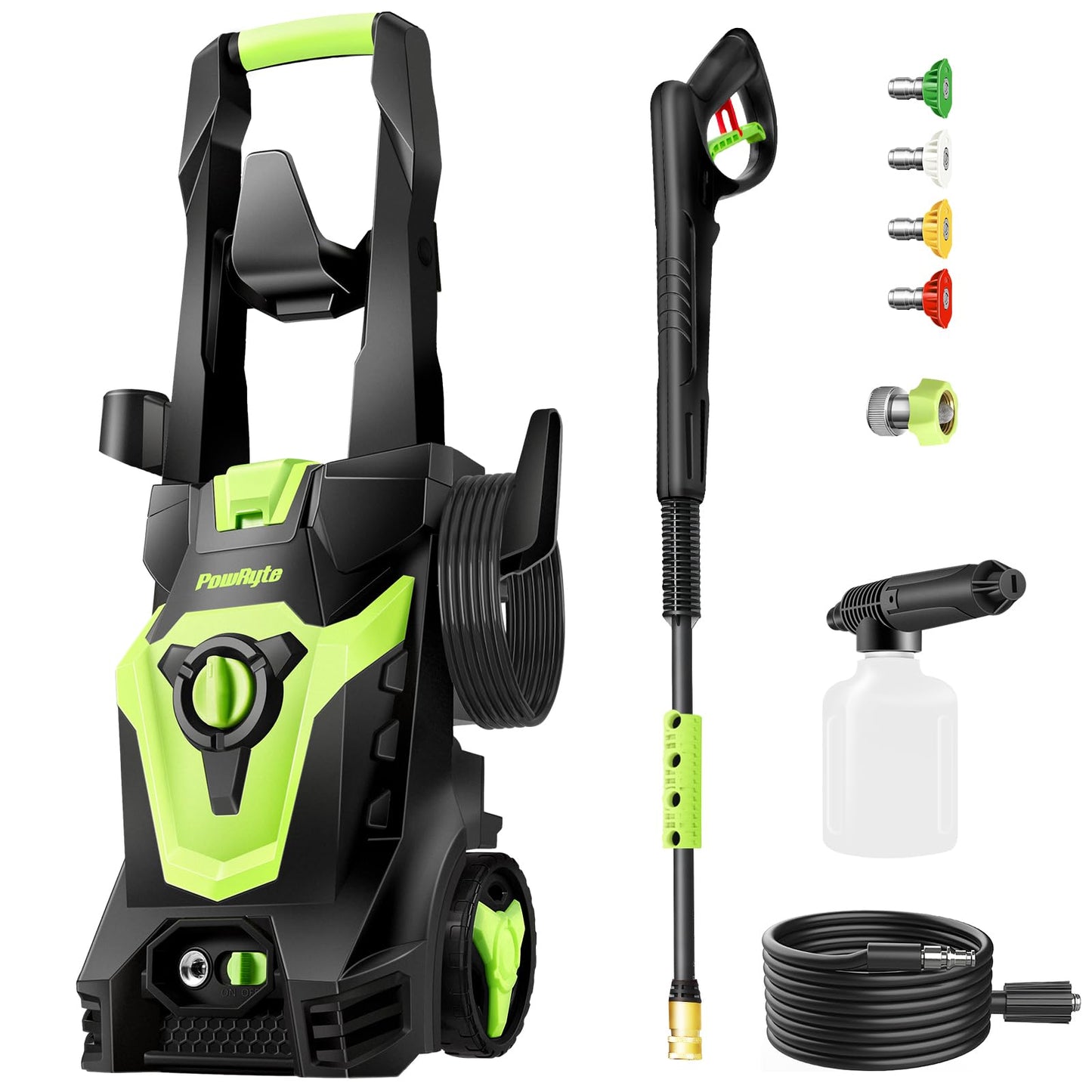 Pressure Washer, Foam Cannon, 4 Different Pressure Tips, Power Washer for Cars/Fences/Driveways/Home/Patios