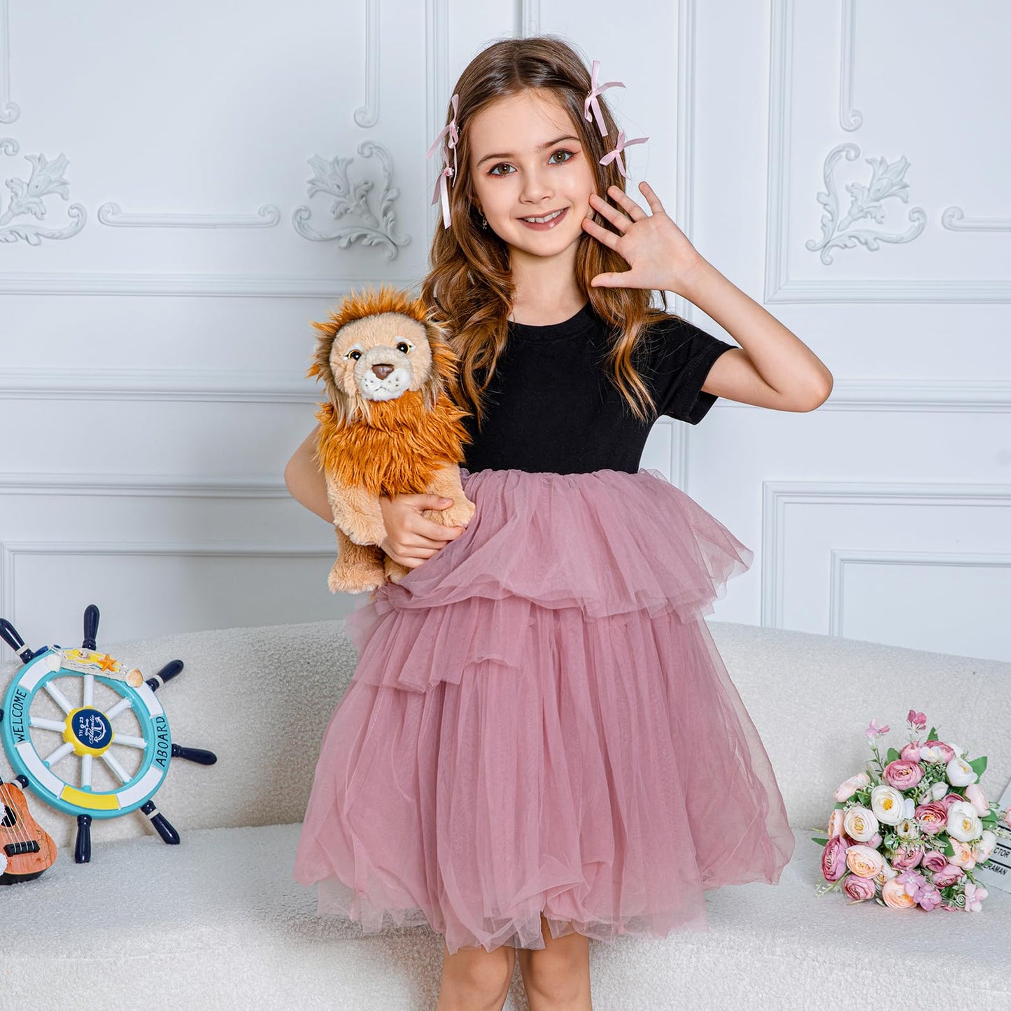 gtadqiu Lion Stuffed Animal, 11 Inch Cute Plushies, Stuffed Animals for Girls and Boys, Stuffed Lion Plush, Soft Plushie Gifts for Kids, Birthday, Christmas, Easter Basket Stuffers
