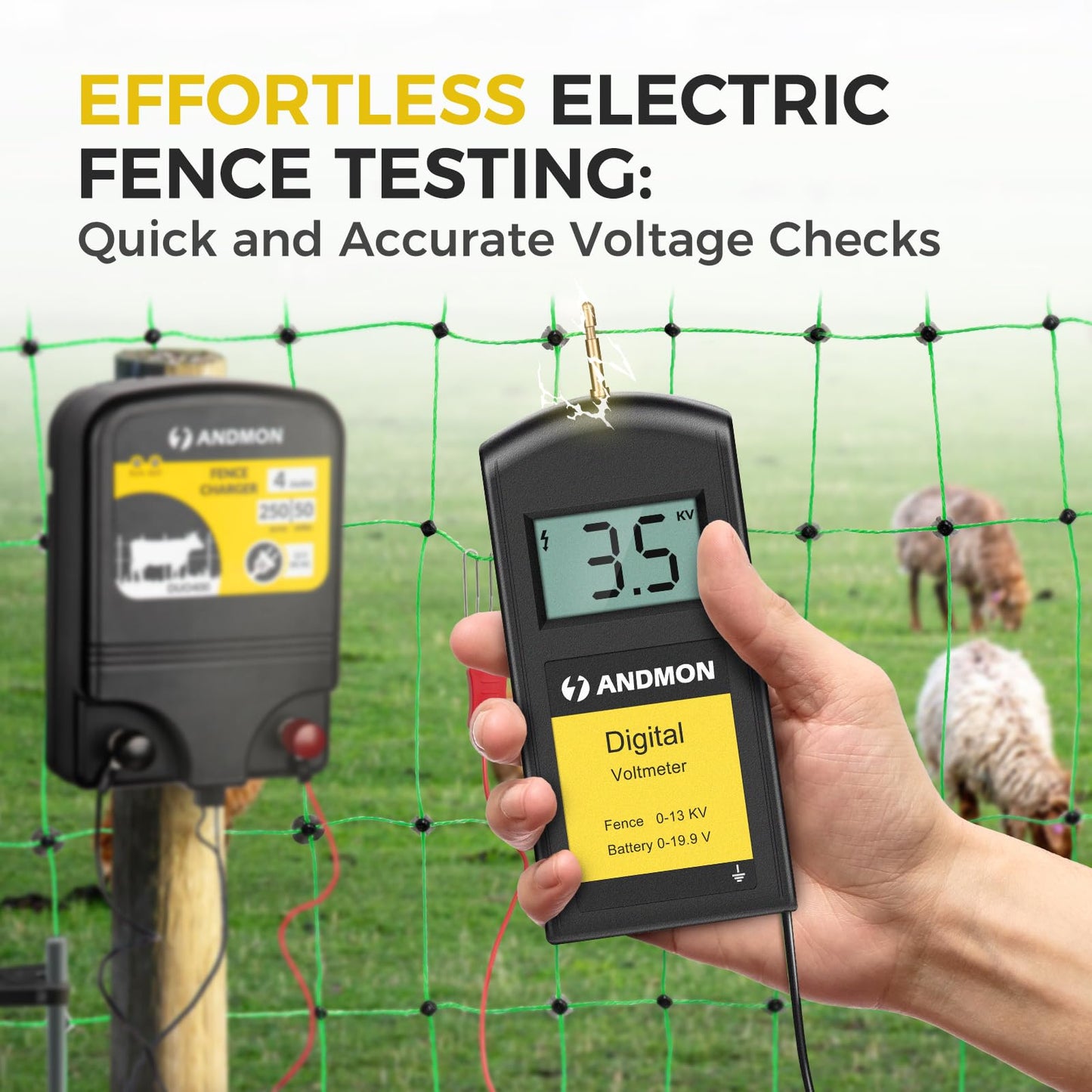 0.16 Joule Electric Fence Charger & Tester Kit – Compact Livestock Containment Solution for Small Animals
