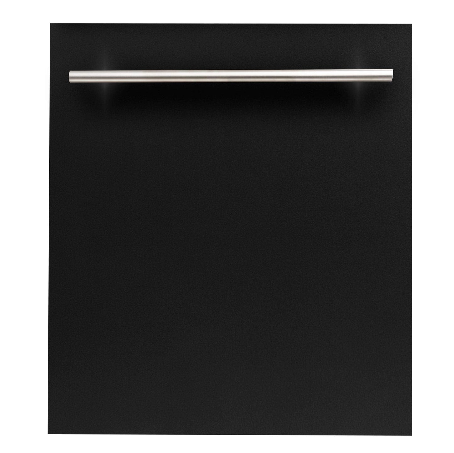 ZLINE 24 in. Top Control Dishwasher in Black Matte with Stainless Steel Tub and Modern Style Handle
