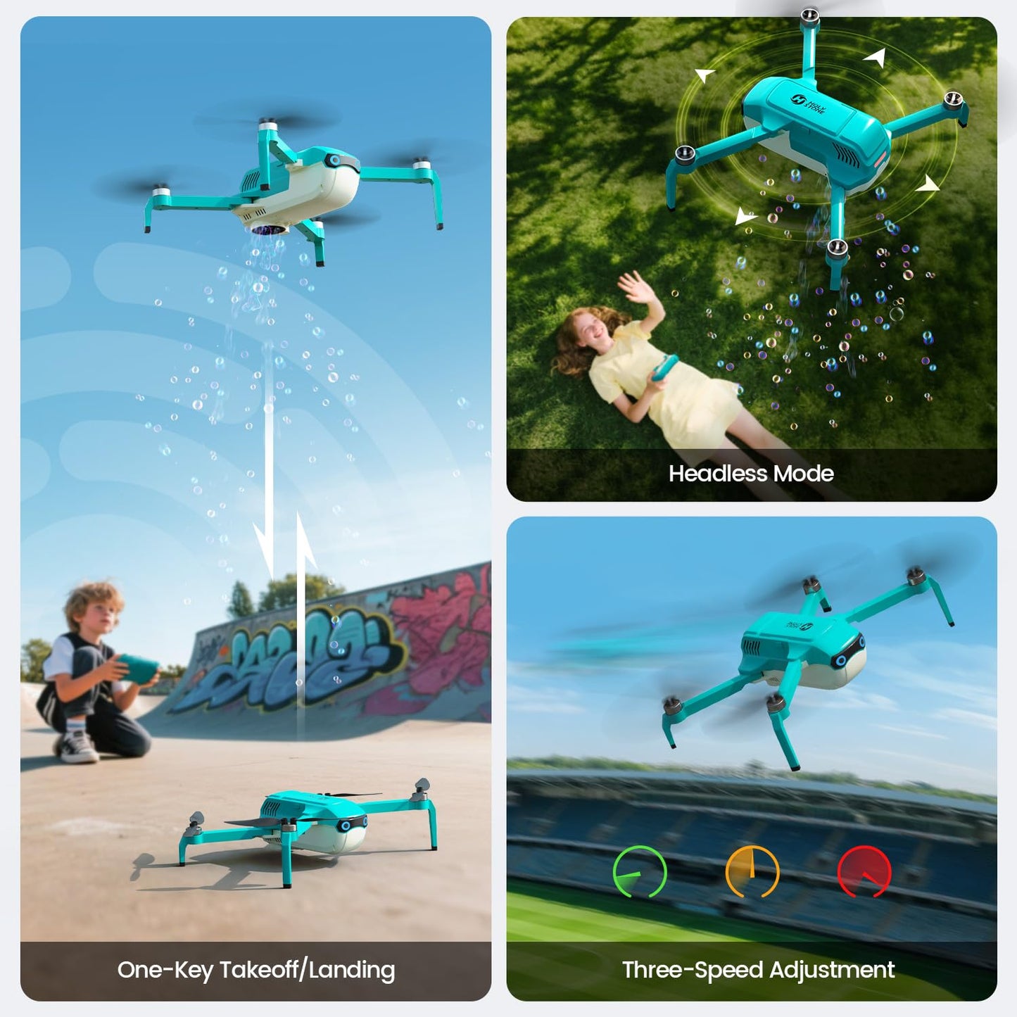 Holy Stone HS320 Bubble Drone for Kids and Beginners –Bubble Machine with Headless Mode, Auto Rotation, One‑Key Takeoff & Landing, Two Batteries, Great Gift Toy for Outdoor Play, Parties, Boys & Girls