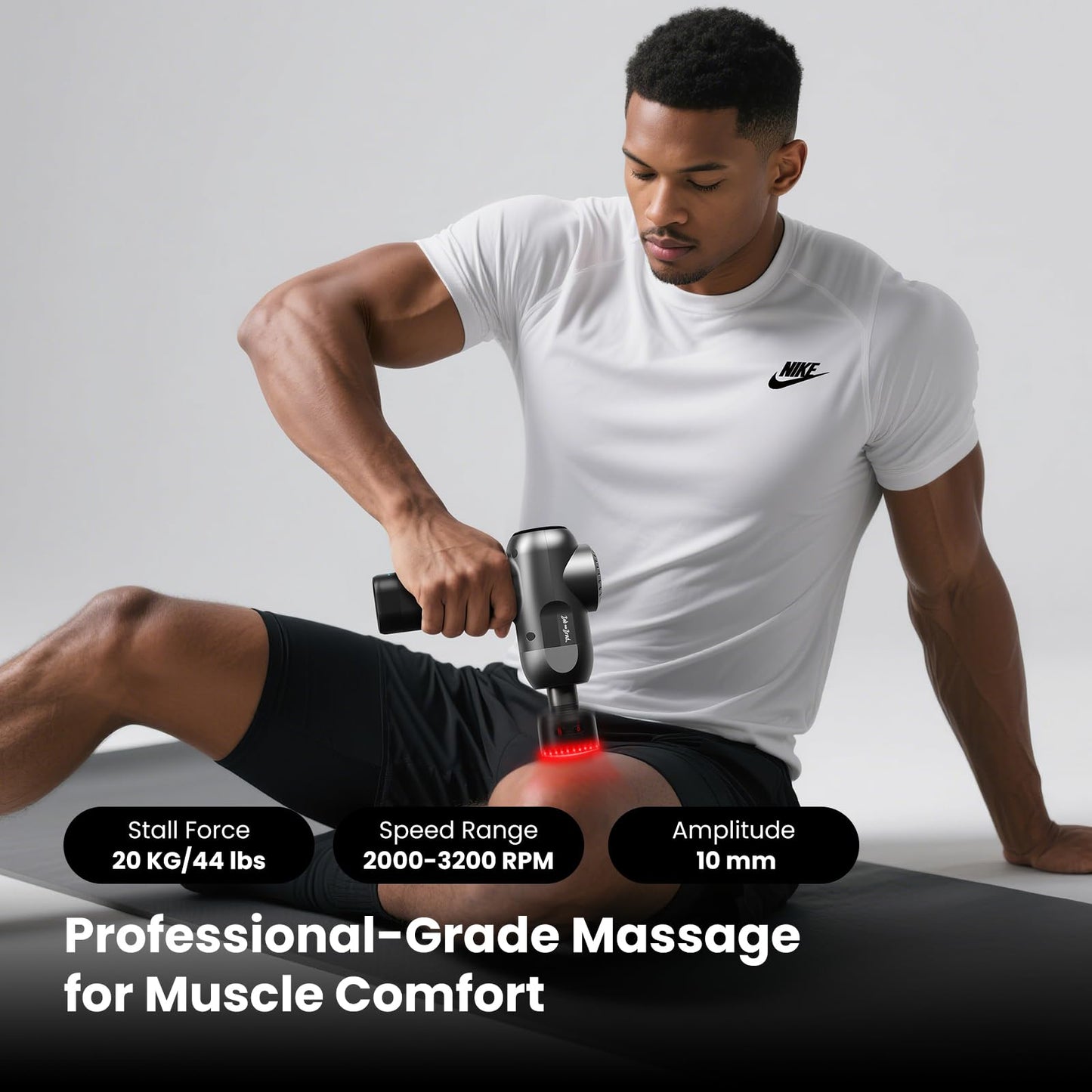 BOB AND BRAD C2 Ultra Massage Gun with Heat, Red LED & Infrared, FSA Eligible Deep Tissue Percussion Massager for Pain Relief, Electric Muscle Recovery for Athletes, HSA Approved