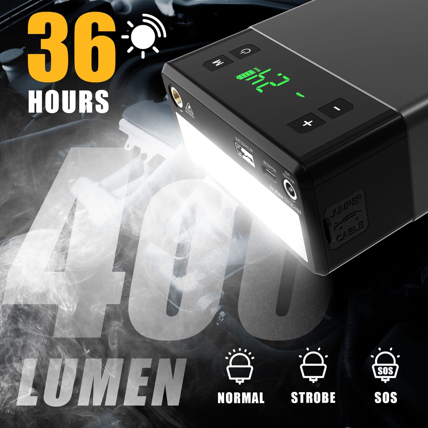 VTOMAN V10 Pro Jump Starter, 4500A Portable Car Starter and VTOMAN X1 Jump Starter with Air Compressor
