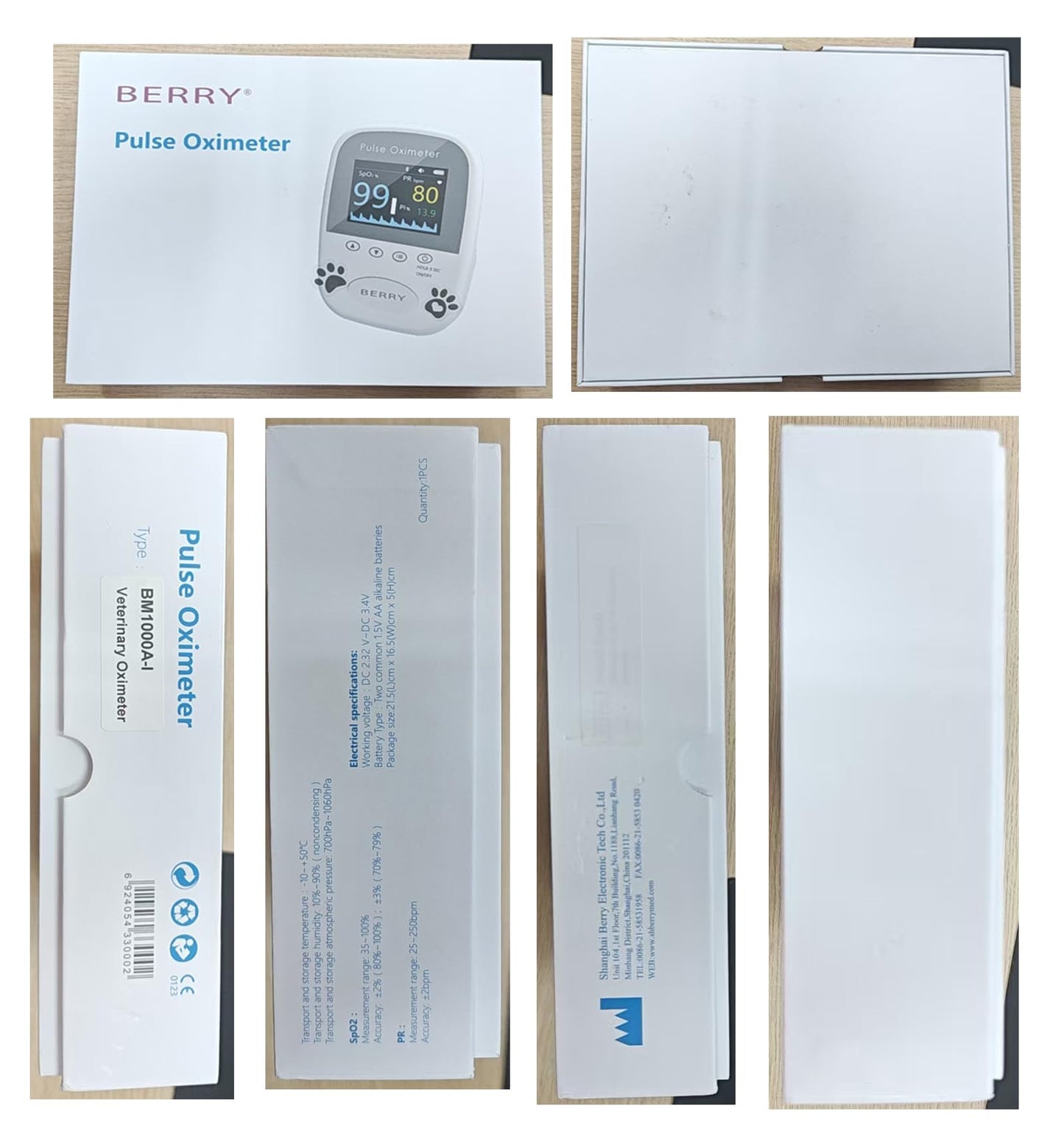 Free App Data Storage Veterinary Handheld AM1000A-Vet Blood Oxygen Saturation and Pulse Rate Tongue Probe Pets with Bluetooth