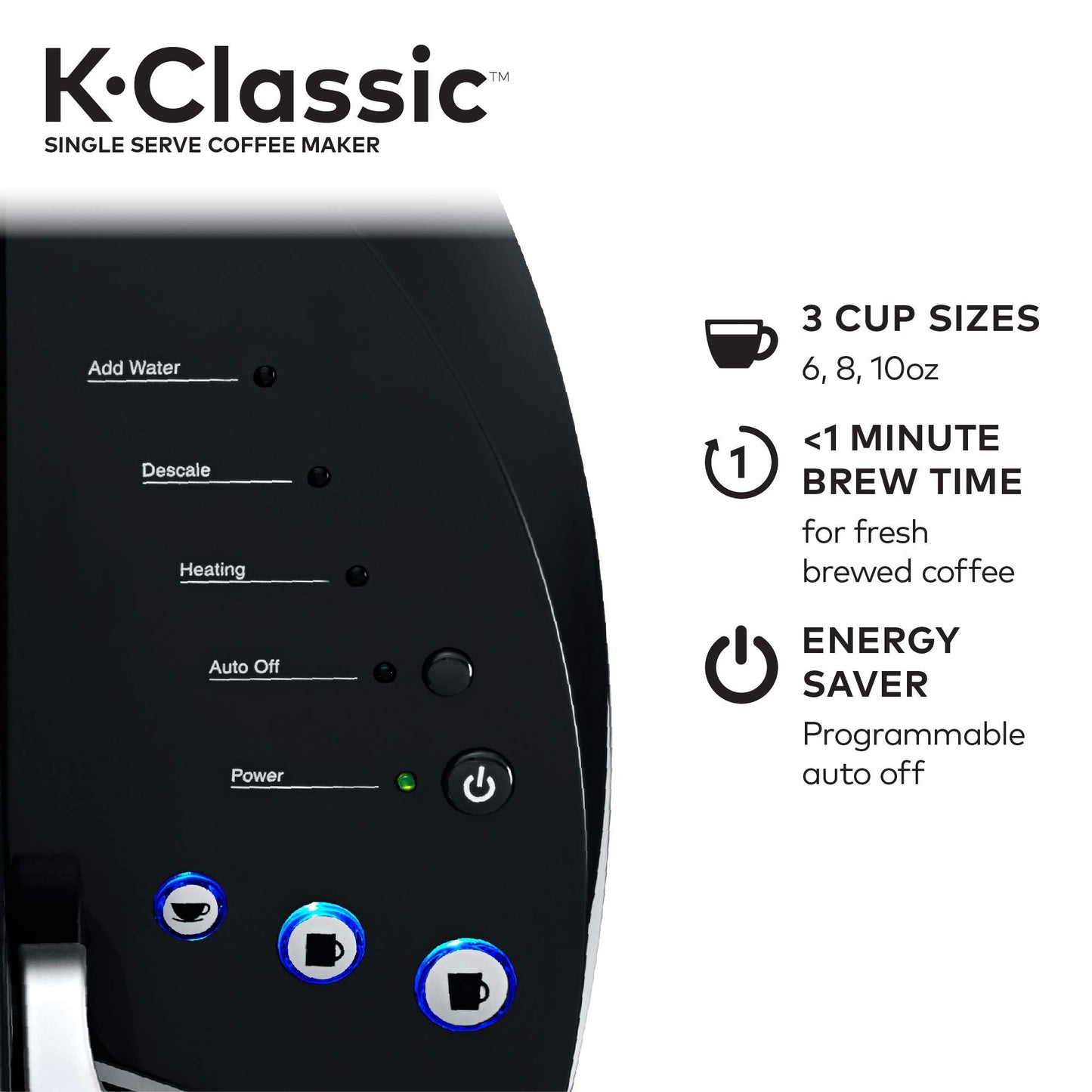 Keurig K-Classic Single Serve Coffee Maker with Eight O'Clock The Original Medium Roast, 32 K-Cup Pods