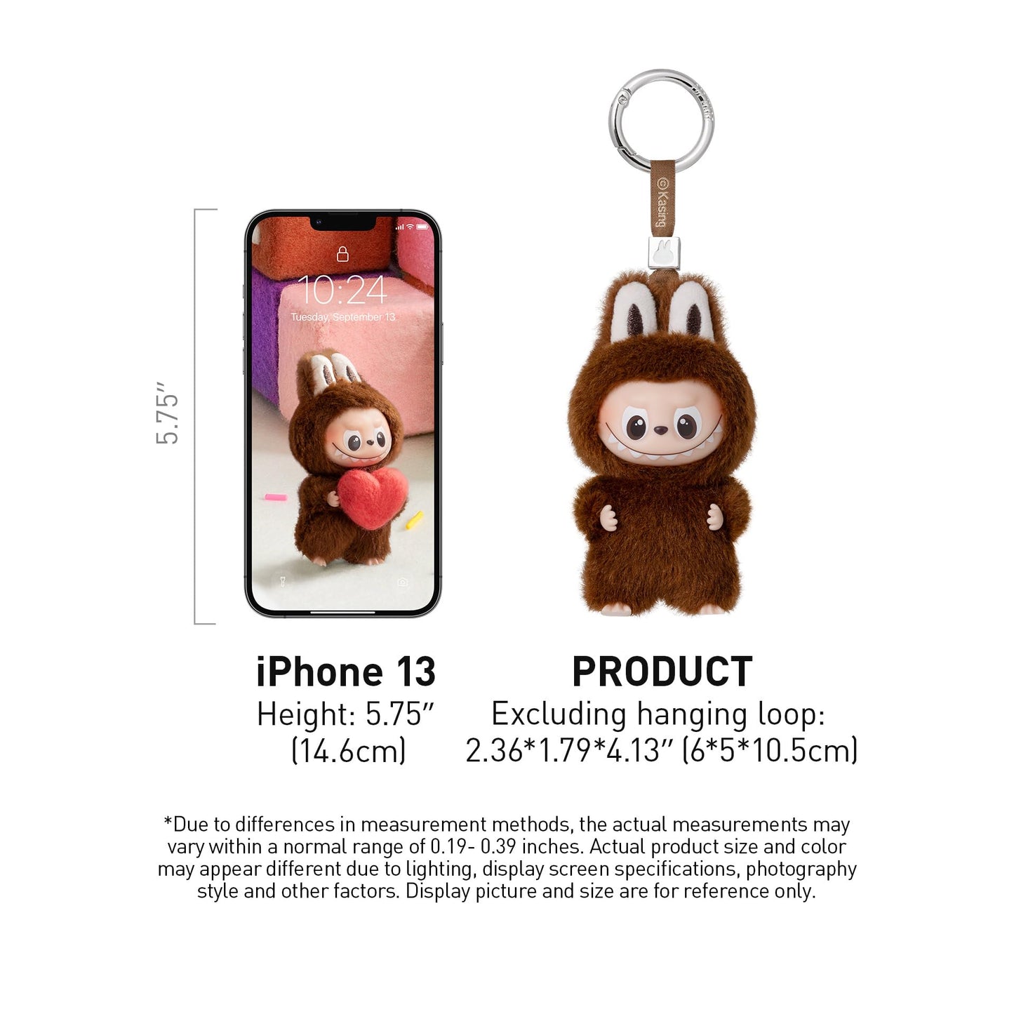 POP MART The Monster PIN for Love Series - Vinyl Plush Pendant Blind Box (A-M), Labubu Collectible Toys, Holiday Birthday Gifts for Girls and Boys, Whole Set