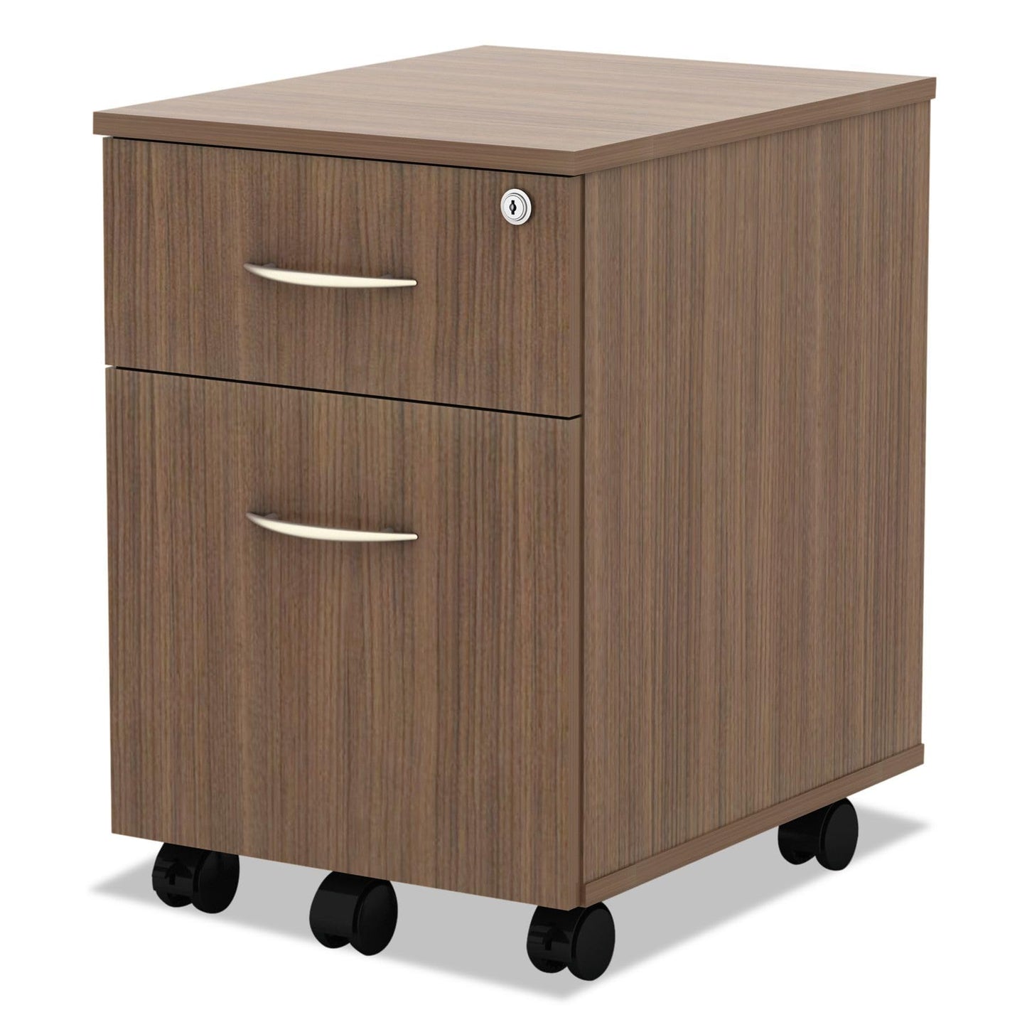 Alera ALE Valencia Series Mobile Box/File Pedestal, 15 7/8 x 19 1/8 x 22 7/8, Walnut