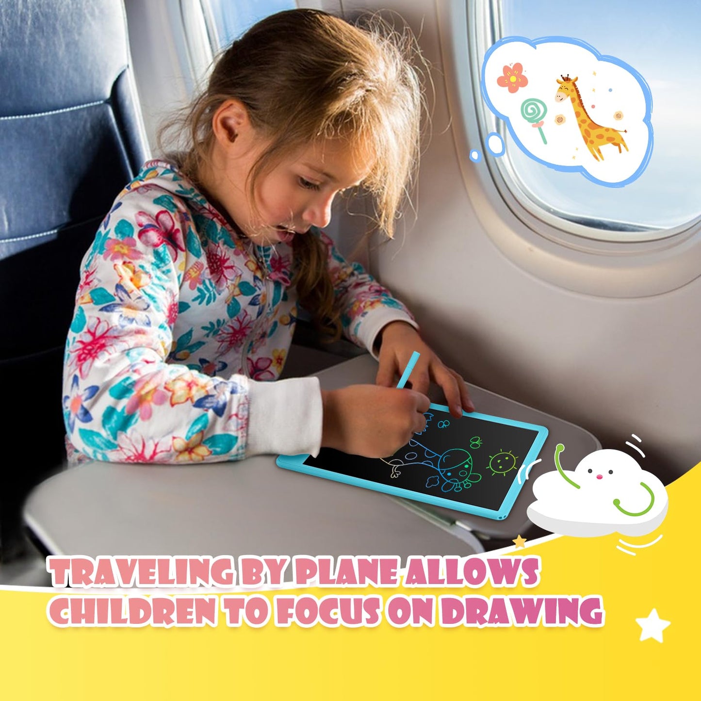 EooCoo Toddler Boy Toys, Kids Gifts, 10 Inch LCD Writing Tablet, Drawing Pad, No Mess Coloring Books for Kids, Travel Games, Gifts for Boys 4-6, Educational Toys for 3 4 5 6 7 Years Old Boys and Girls