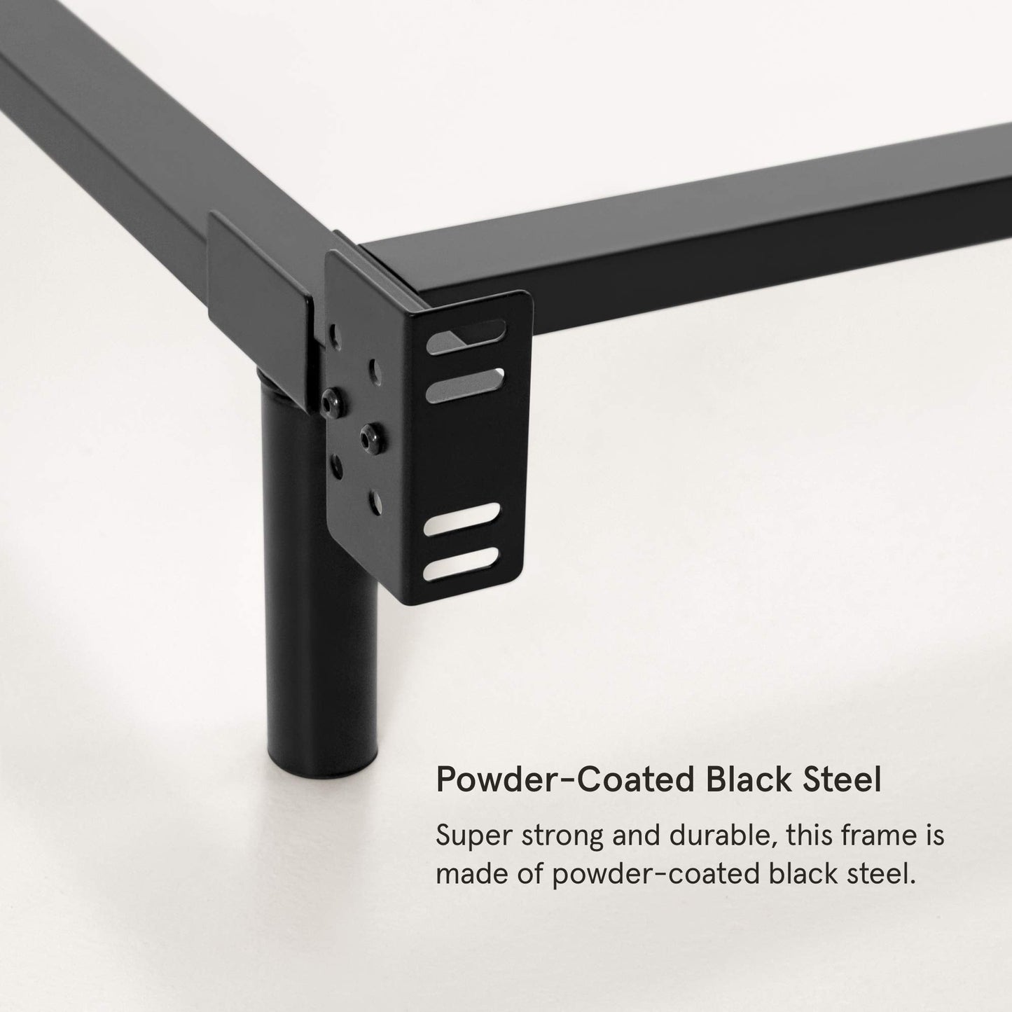Tuft & Needle Metal Base Bed Frame for Queen Mattresses; Simple Tool-Less Assembly Durable Powder-Coated Black Steel; 5-Year Limited Warranty; GREENGUARD Gold Certified