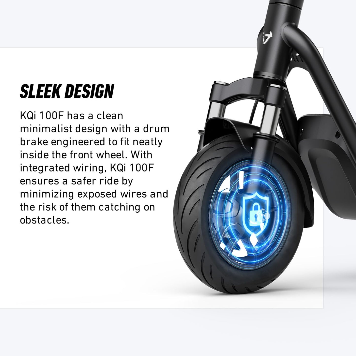 NIU Electric Scooter Adults - 100F E Scooter w/Suspension, Add. Foldable Handlebar and Turn Signals, 600W Peak Power, 18 Miles Max Range, 17.4 MPH, Lightweight Escooter for Commute