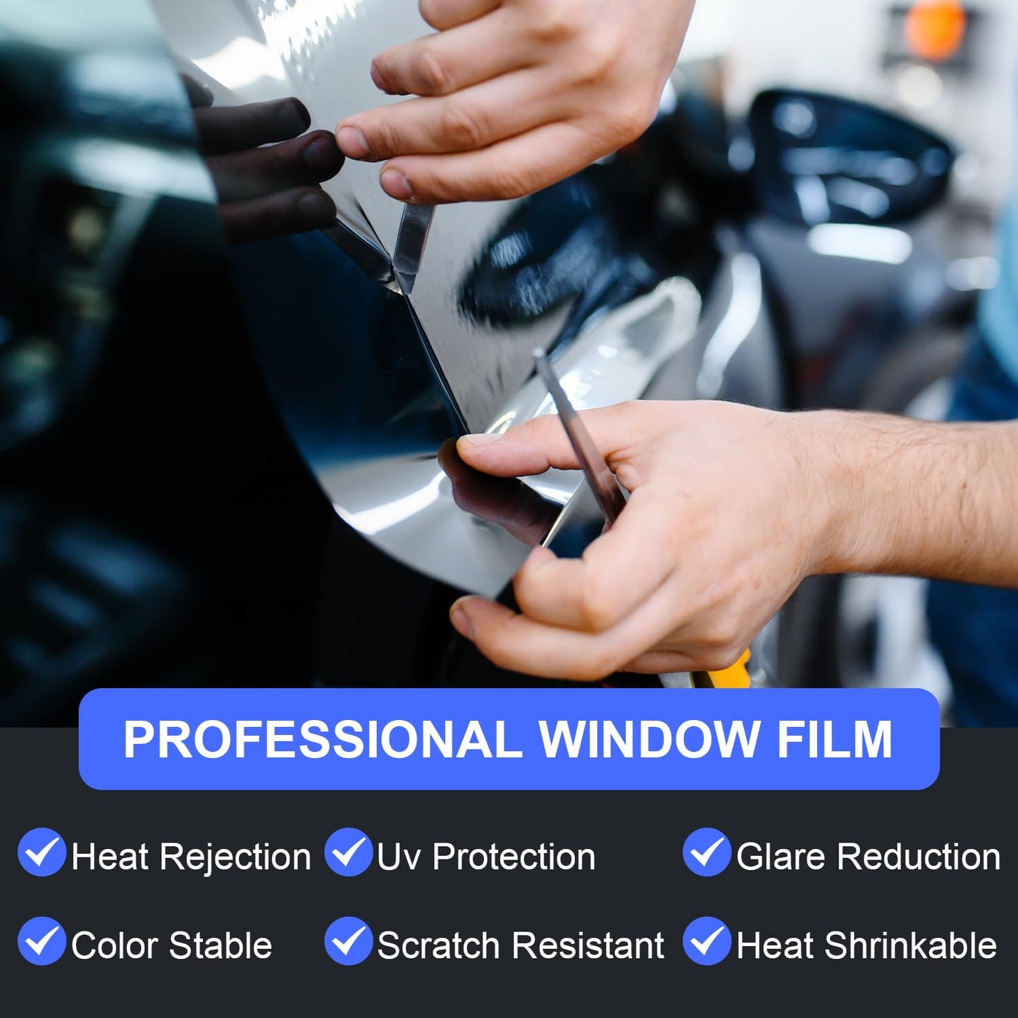 LuxeShade 2-Pack Car Window Tint – Premium Carbon Window Films, UV/IR Heat Blocking, Scratch & Fade Resistant (5% VLT 1Ply 24"*100ft + 35% VLT 2Ply 36"*100ft)