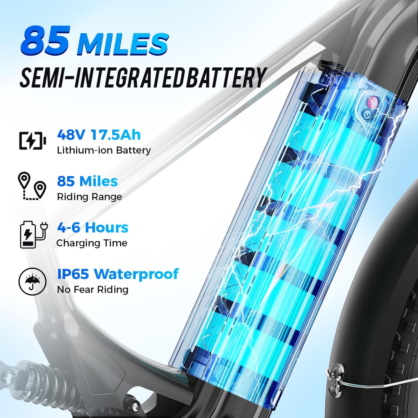 LEONX M2 pro Electric Bike,1800W Peak Motor Electric Bike Mountain Bike, 26'' x 4.0'' Fat Tire Electric Ebike with 48V 17.5AH Battery, 36MPH 85Miles Electric Bicycle with Front and Rack Basket