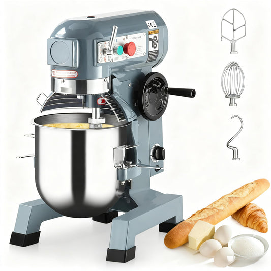 Commercial Food Mixer 15QT, Commercial Mixer with 3 Adjustable Speeds, Dough Mixer Timing Function, Commercial Stand Mixer with Stainless Steel Bowl for Schools Bakeries Pizzerias