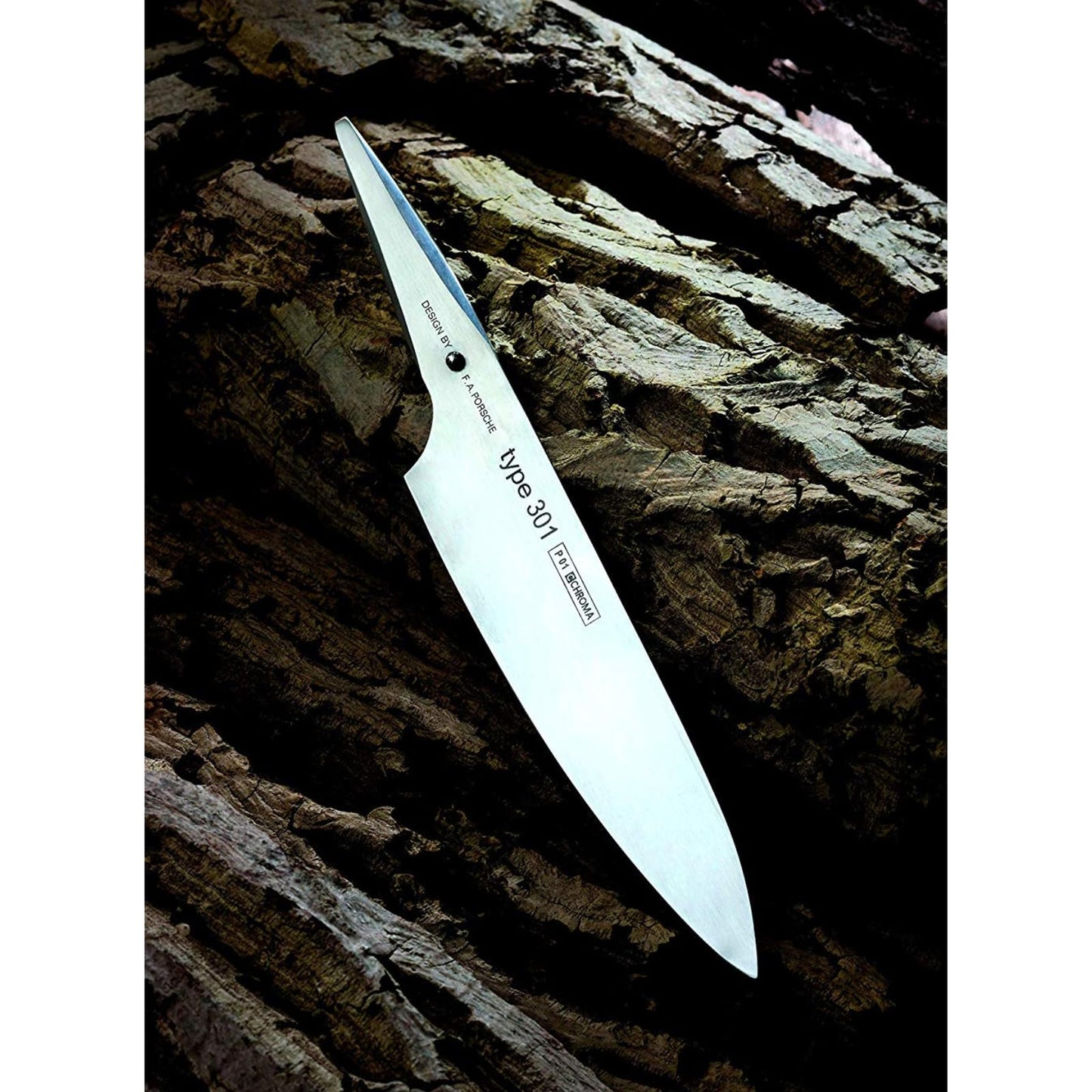 Chroma P01 Chef’s Knife Type 301 by F.A. 10″ Professional Kitchen Knife Japanese 301 Steel Blade Razor Sharp, Ergonomic Steel Handle Chopping, Mincing, Dicing, Crushing Hostess Cooking Gifts