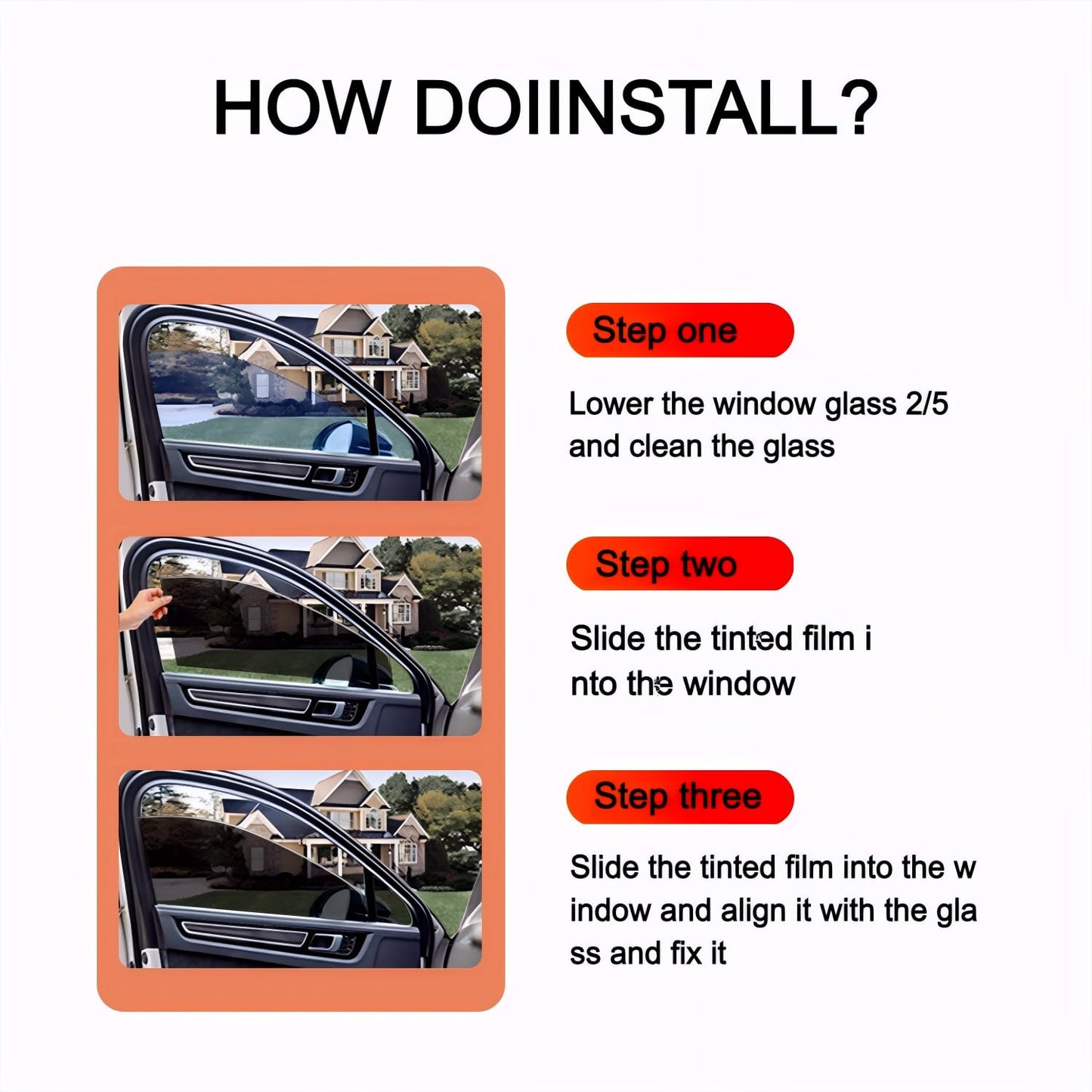 Detachable car Side Window tinting, UV Protection, Sun Protection, Privacy, Snow Blindness, Light Transmission 33% (2019-2025 Model Y Front)