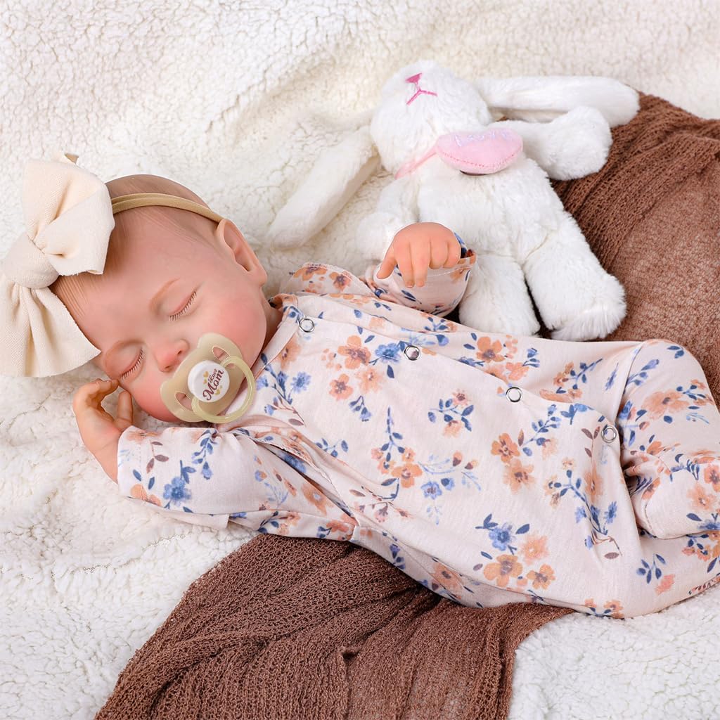 BABESIDE Reborn Baby Dolls - 20 Inch Realistic Newborn Dolls, Real Life Baby Girl with Weighted Cloth Body Gift Toy for Age 3+