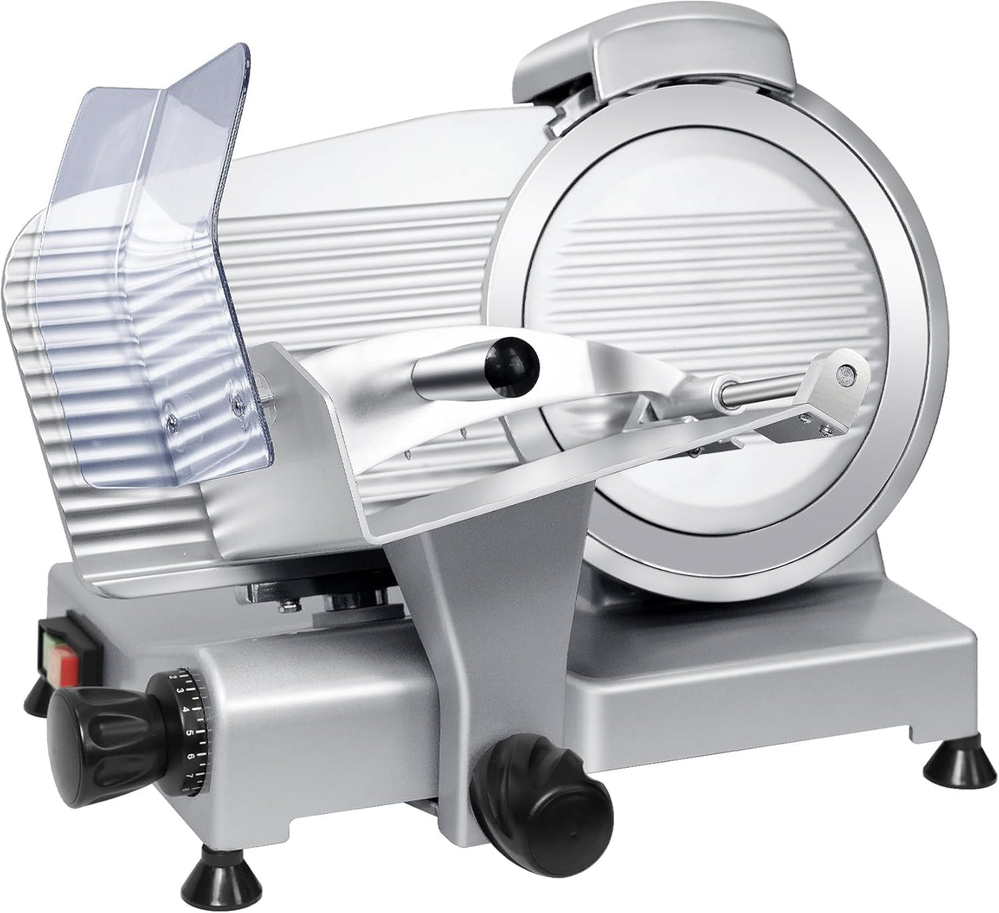 Valley Sportsman 10" Commercial Meat Slicer Machine - Electric Deli Meat Slicer with Stainless Steel Blade, Built-in Sharpener, Adjustable Thickness Food Slicer for Meat/Bread/Fruit/Cheese