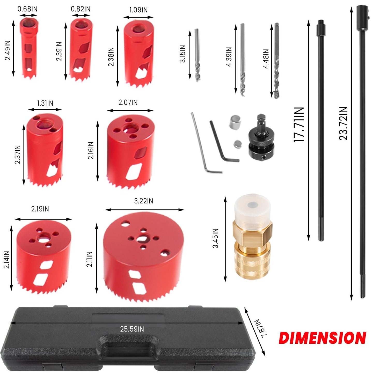 08350 DM3MECH Mechanical Hot Tapping Machine Kit for NPT with Hole Saws and Arbor, Fits 3/4-4-inch Valves, 300 psi Pressure Rated