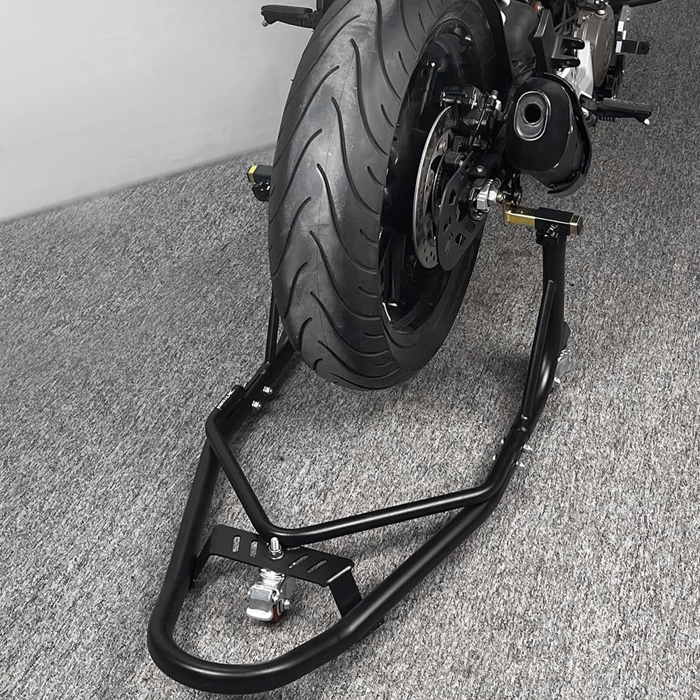 Xitomer Mobile Paddock Motorcycle Stand Dolly, Universal Motorcycle Lift, Adjustable Motorcycle Stand Lift Motorcycle Wheel Stand
