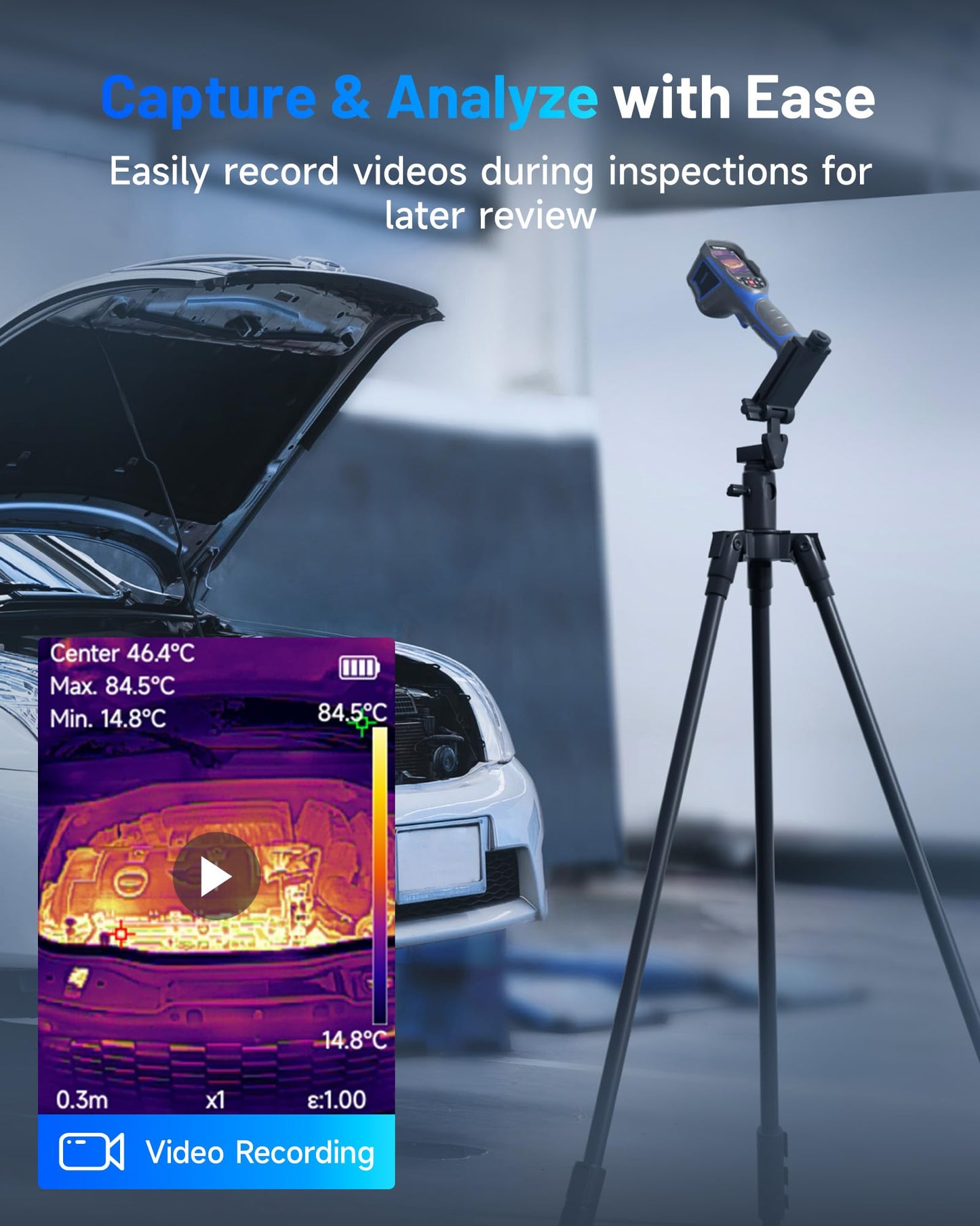 TOPDON Thermal Imaging Camera TC004 SE - 256x192 IR Resolution, 21Hrs Runtime & 32GB Storage with Video Recording, PC Analysis for Electrical/HVAC/Building Inspection