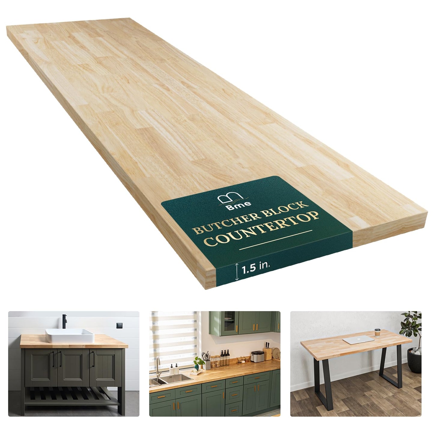 Hevea Butcher Block Countertop - 6ft