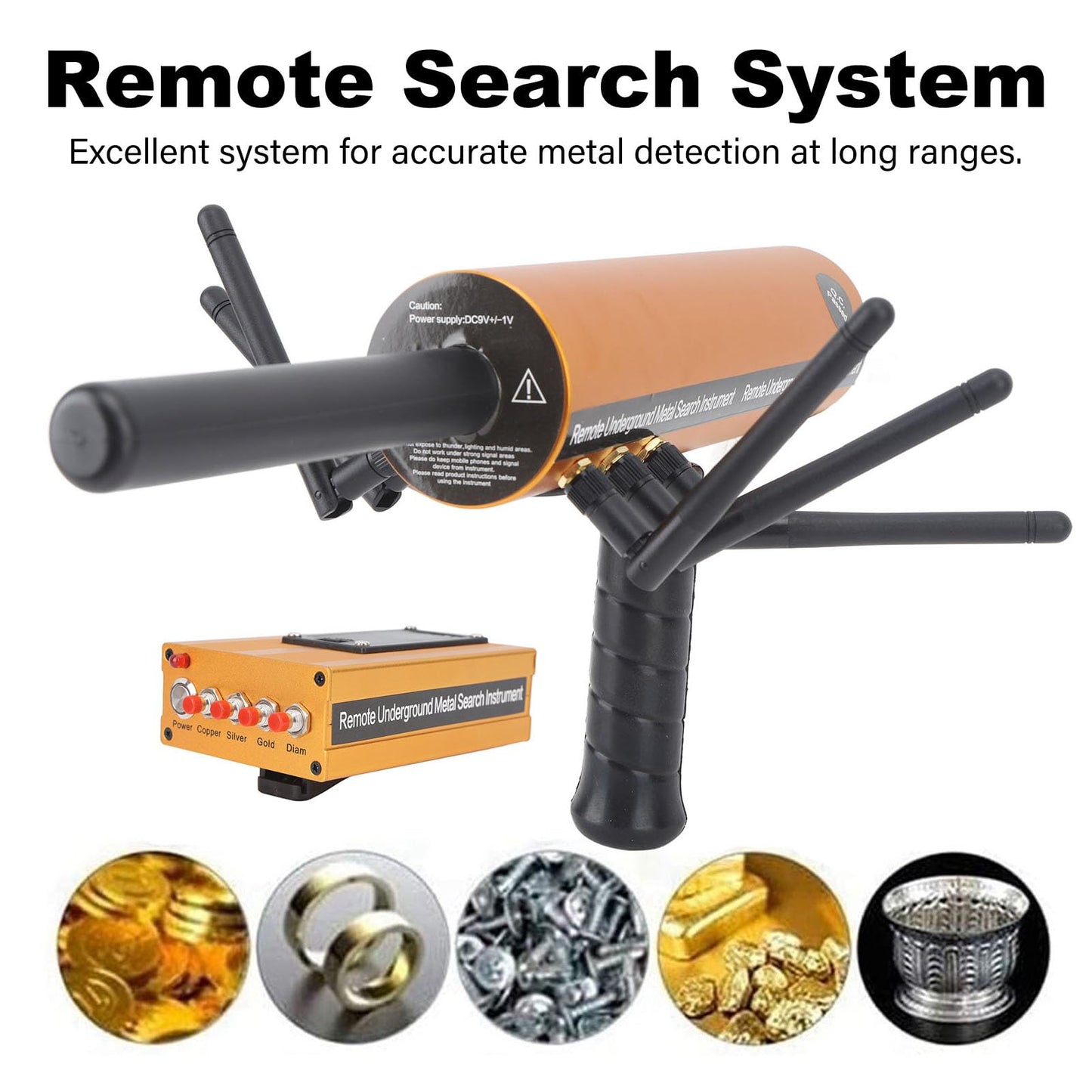 Gold Detector Underground, Ground Penetrating Metal Detector, Metal Pinpointer, 30m Depth 1200m Range 6 Antenna Accurate Finding Gold Detector