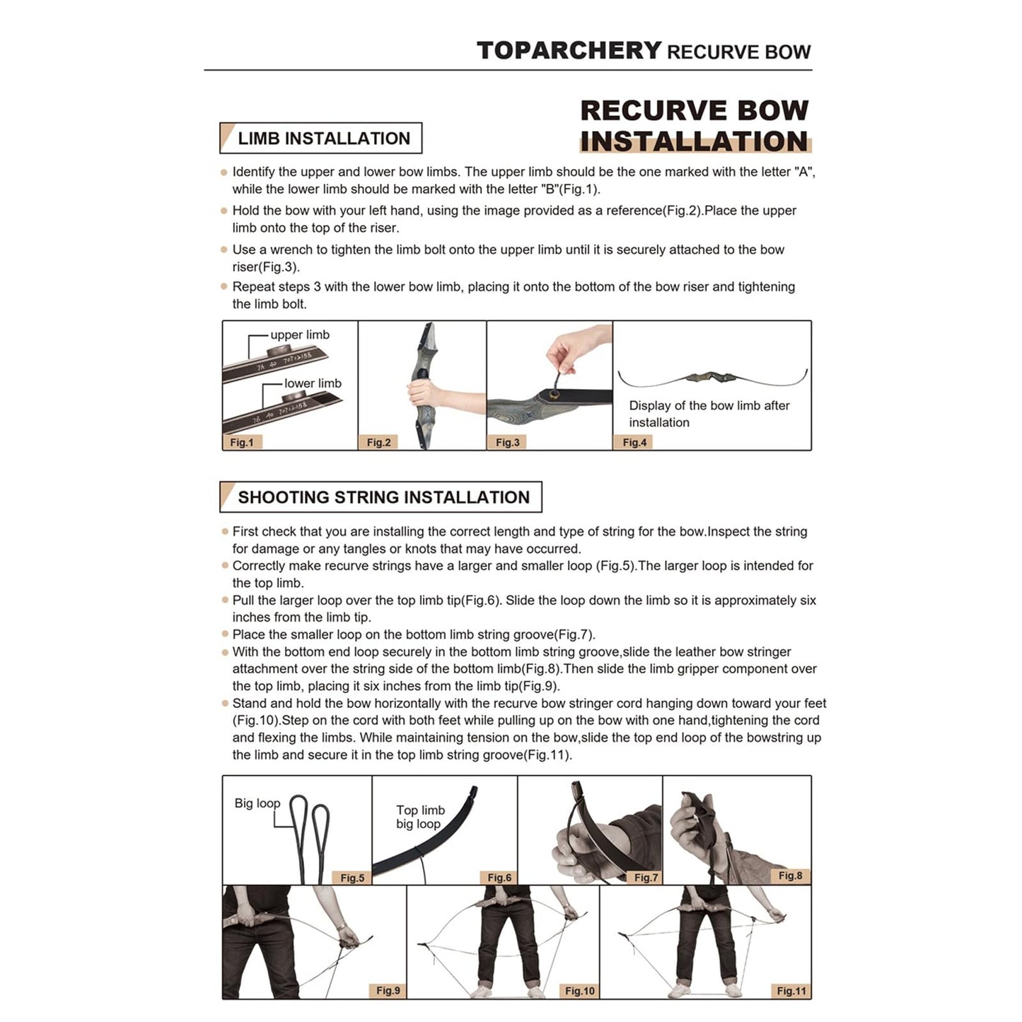 TOPARCHERY 60'' Archery Recurve Bow Takedown Bow Hunting Bow and Arrow Set Adult Target Practice Competition Survival Longbow Right Hand 30-50lbs with 6pcs Fiberglass Arrows (50lbs)