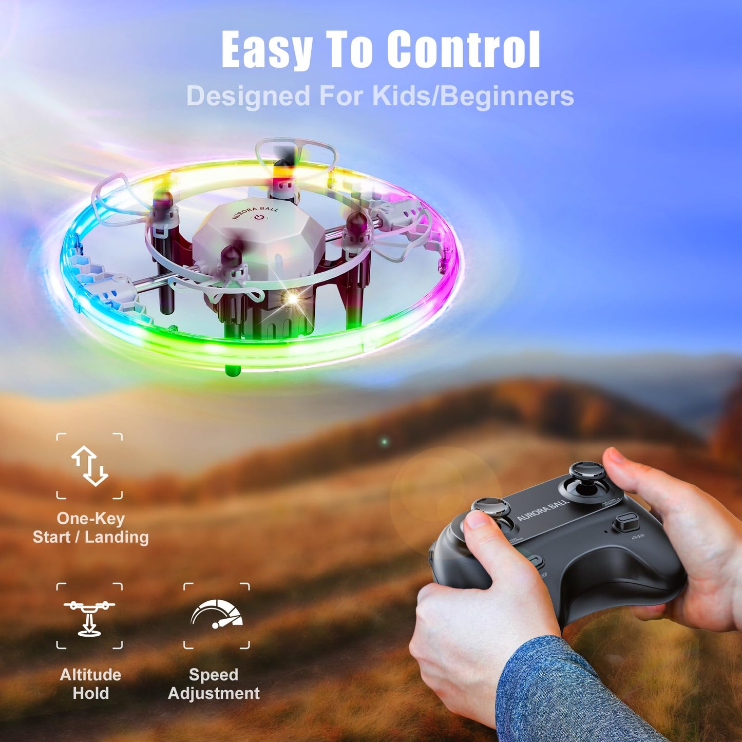 Drones for Kids, 2025 Mini RC Drone Quadcopter with 360 Degree Flip, 90 Degree Surround Flight, 8, 9, 10, 11, 12 Years Old Boys and Girls Ideal Gift Toys