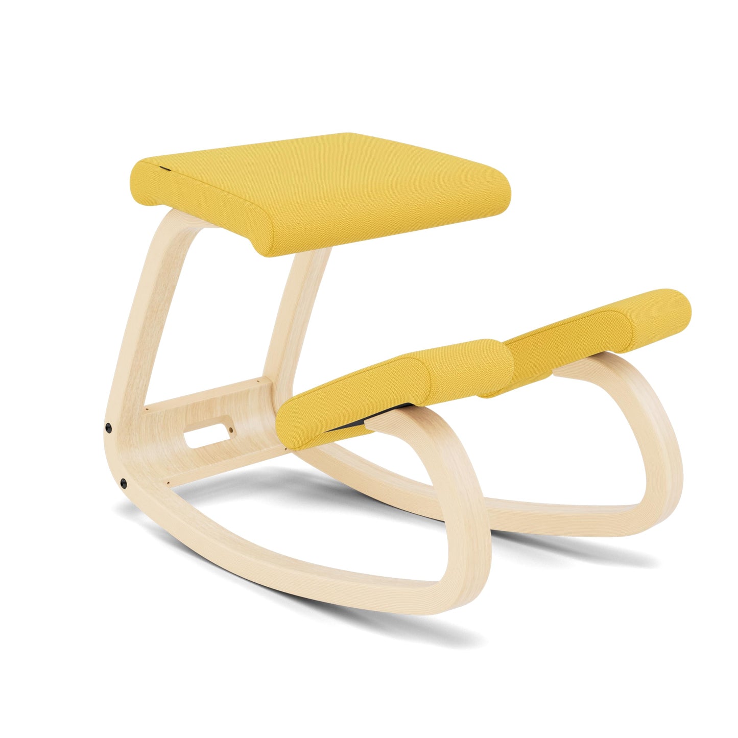 Varier Variable Natural/Yellow Ergonomic Office Kneeling Chair – Active Sitting, Rocking Seat for Home, Study & Posture Support – 10 Year Quality Guarantee