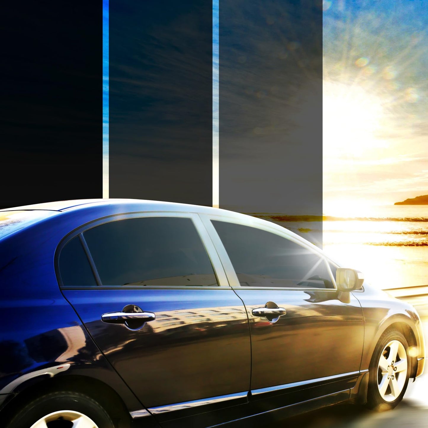 PAMAGOO Window Tint Car 35% VLT, 36" x100' Ceramic Window Roll for Privacy Sun & Glare Protection UV Heat Blocking, Scratch Resistant 5-Layer
