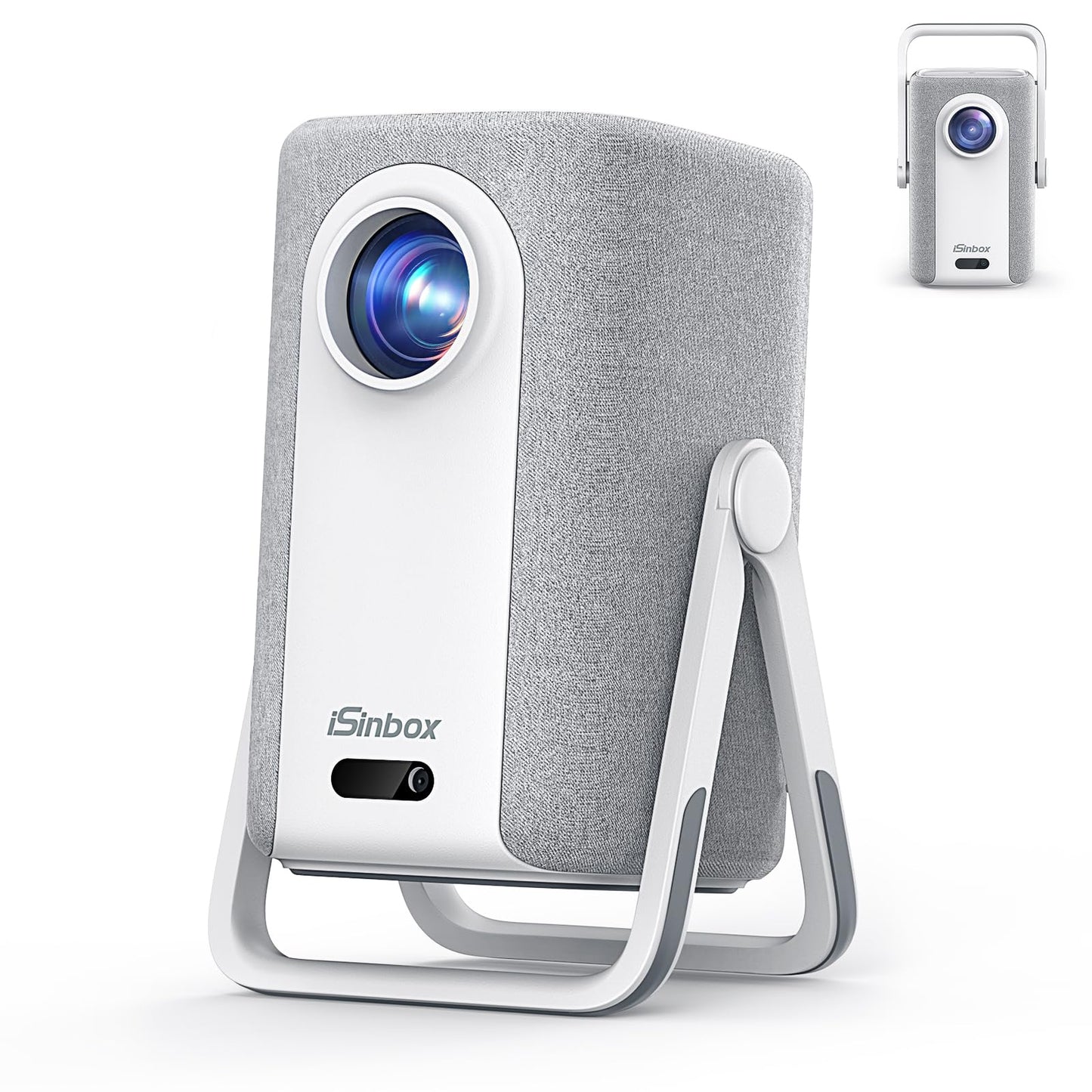 [Short Throw/1200ANSI/Built in Apps] 4K Outdoor Projector with WiFi and Bluetooth, Auto Focus Projector with Dual-Mode Stand, Smart Portable Proyector with Netflix/YouTube/PrimeVideo & Dolby