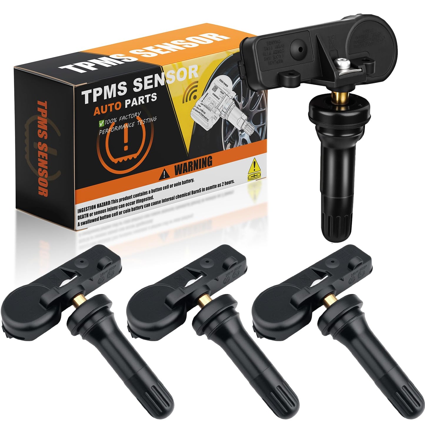 SHOCKENT Upgraded 433Mhz TPMS Sensor 13598773 for:-Chevy Malibu 2016-2022, Cruze 2016-2019, Impala 2017-2018, Traverse 2021-2022; for:-GMC Acadia 2016-2022;Tire Pressure Monitoring System Sensor 4Pcs
