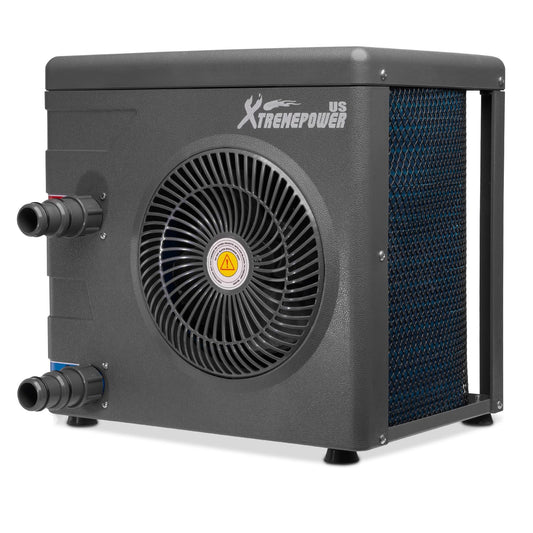 XtremepowerUS Pool Heater up to 4,000 Gallons Above Ground Pool, Titanium Heat Exchanger Pool Heat Pump 14,800BTU/hr, 115V/60Hz