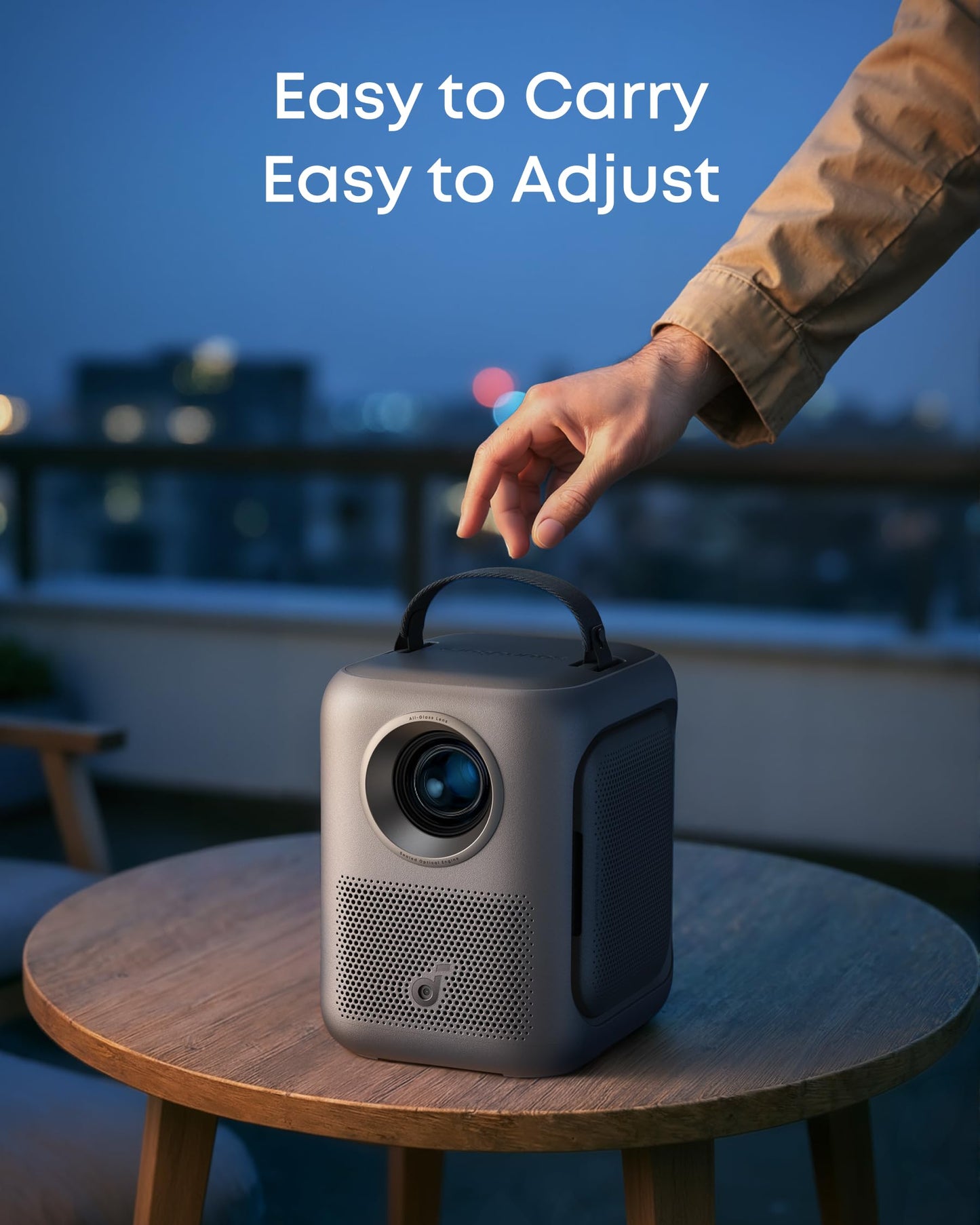 Anker Nebula P1i Portable Projector with WiFi and Bluetooth by soundcore, Flippable Design, 1080P FHD, 380 ANSI Lumens, Auto Focus/Keystone, All-Glass Lens, Built-in Speaker