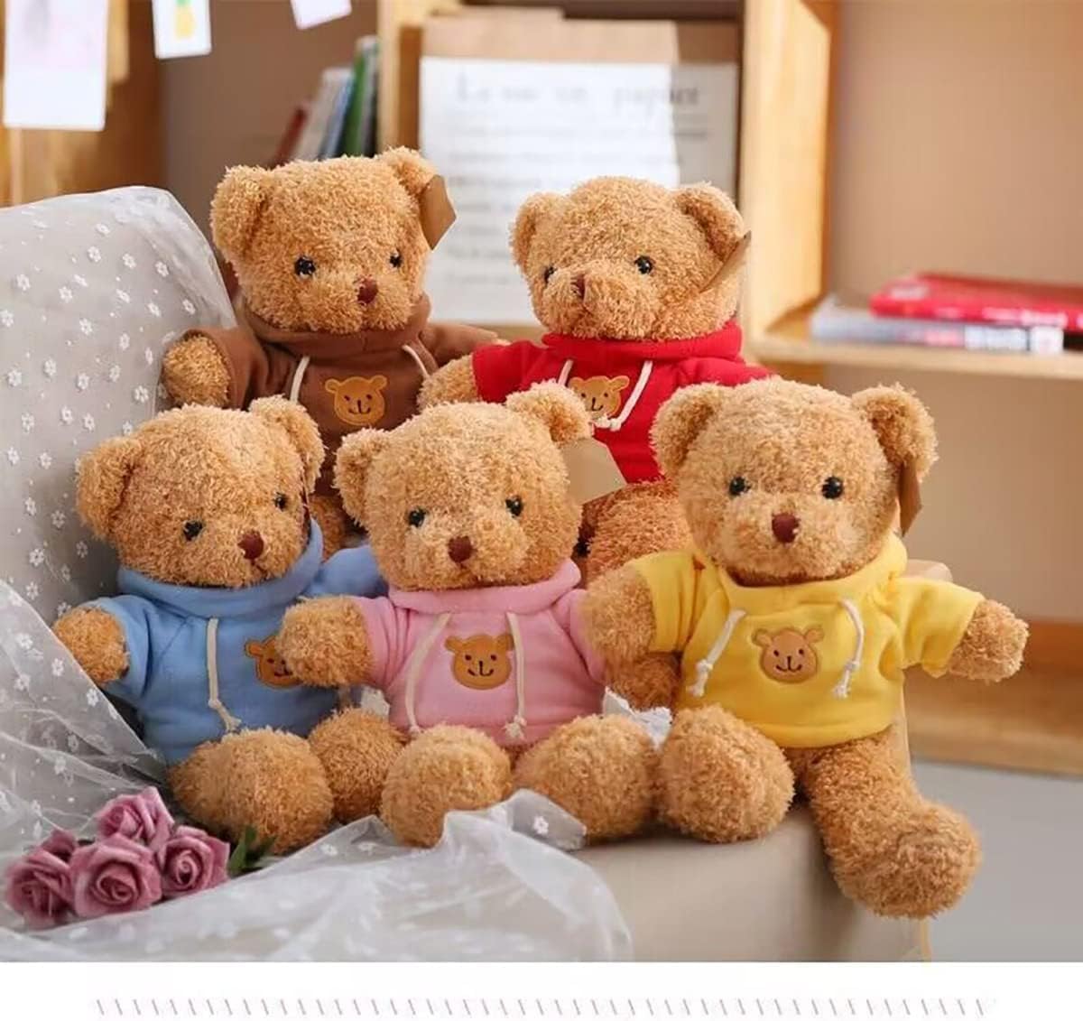 YUKOUQIAN Teddy Bear Stuffed Animal Cute Plush Doll SoftToy 36" Gift for Girls Boys Birthdays Christmas Children's Day Halloween Thanksgiving Day (Blue Bear 36in)
